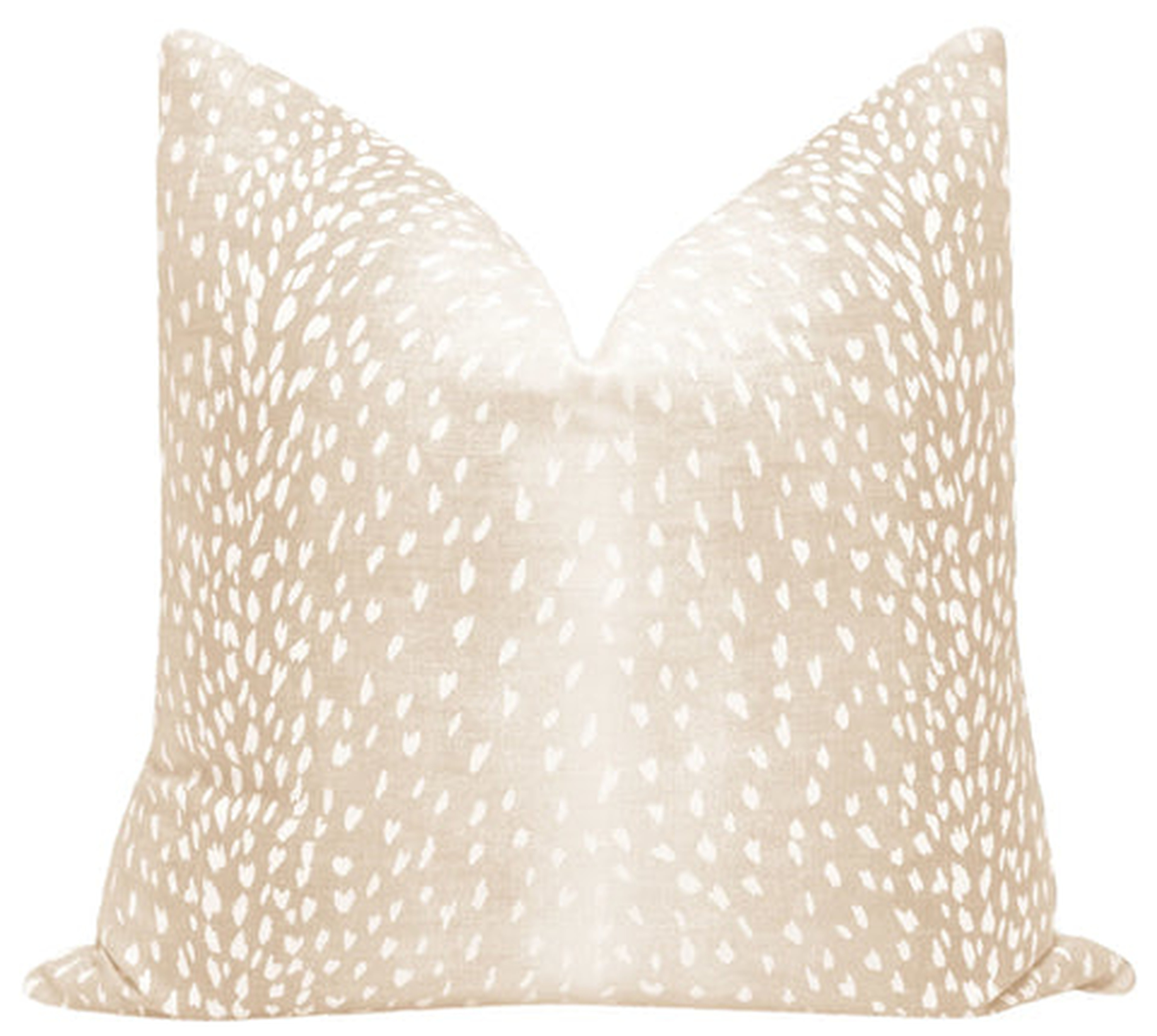 Antelope Linen Print Pillow, Cameo, 22" x 22" - Little Design Company