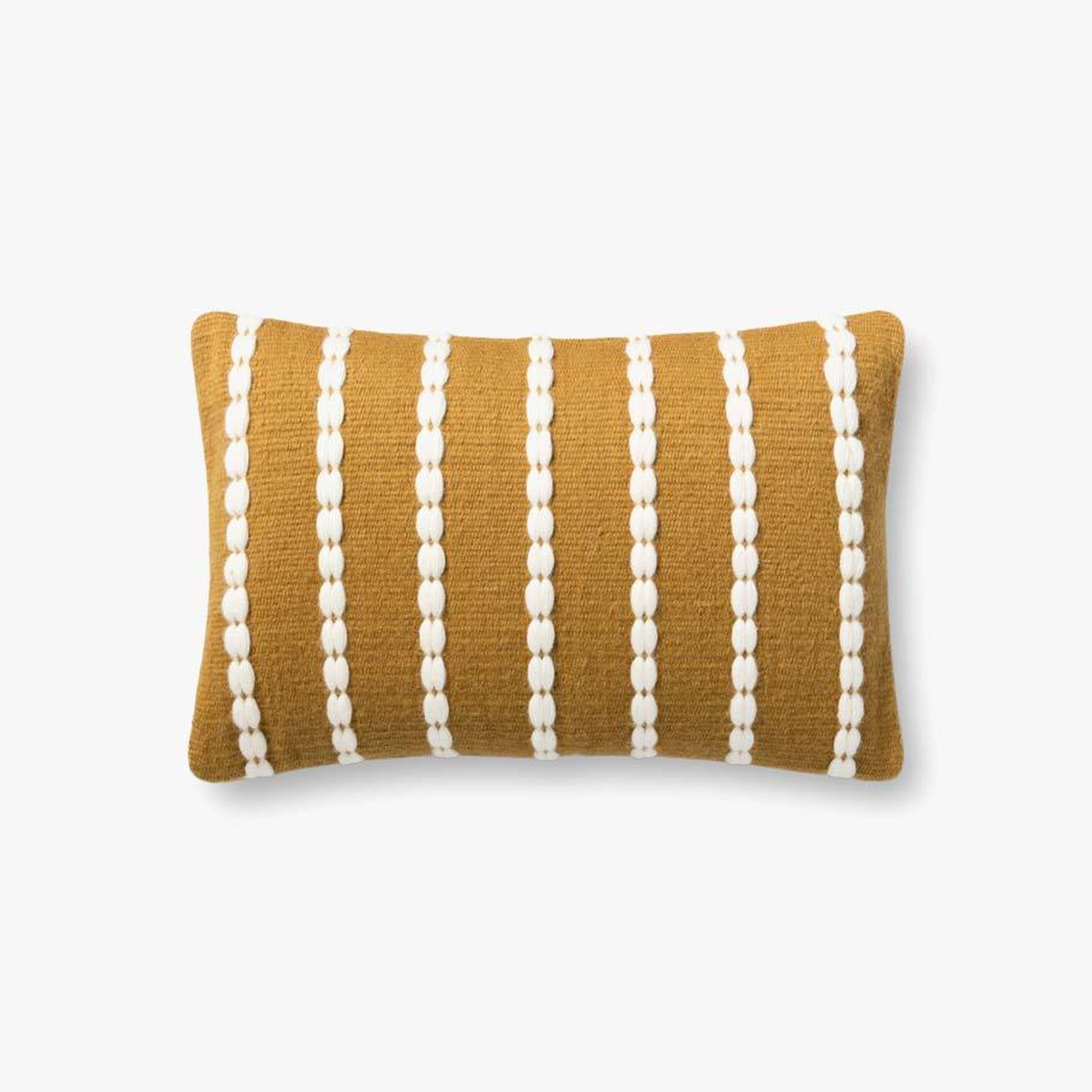 P1152 MH GOLD / IVORY PILLOW - DOWN INSERT - Loma Threads