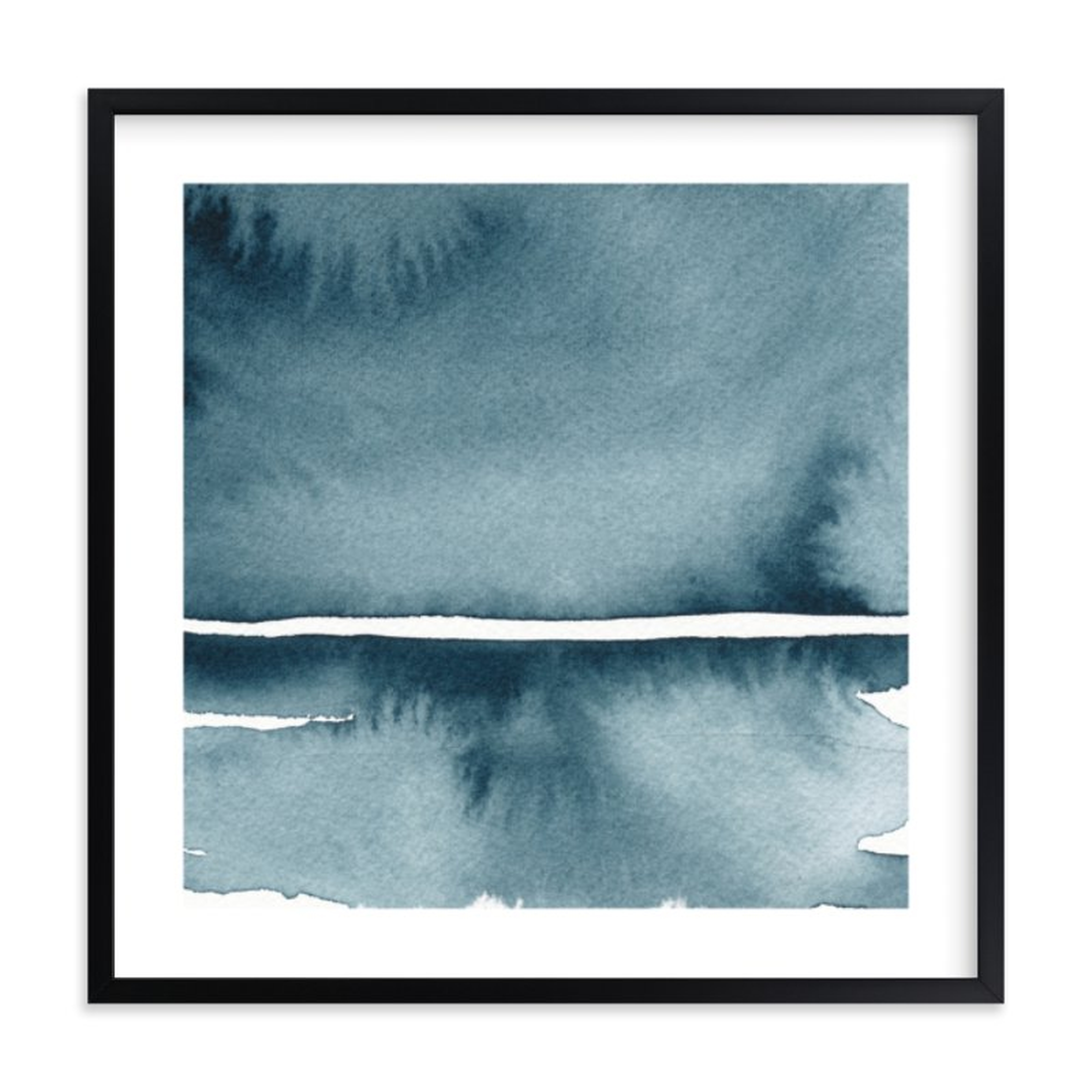 Winter Windswept, 24" x 24" in Rich Black Wood Frame with White Border - Minted