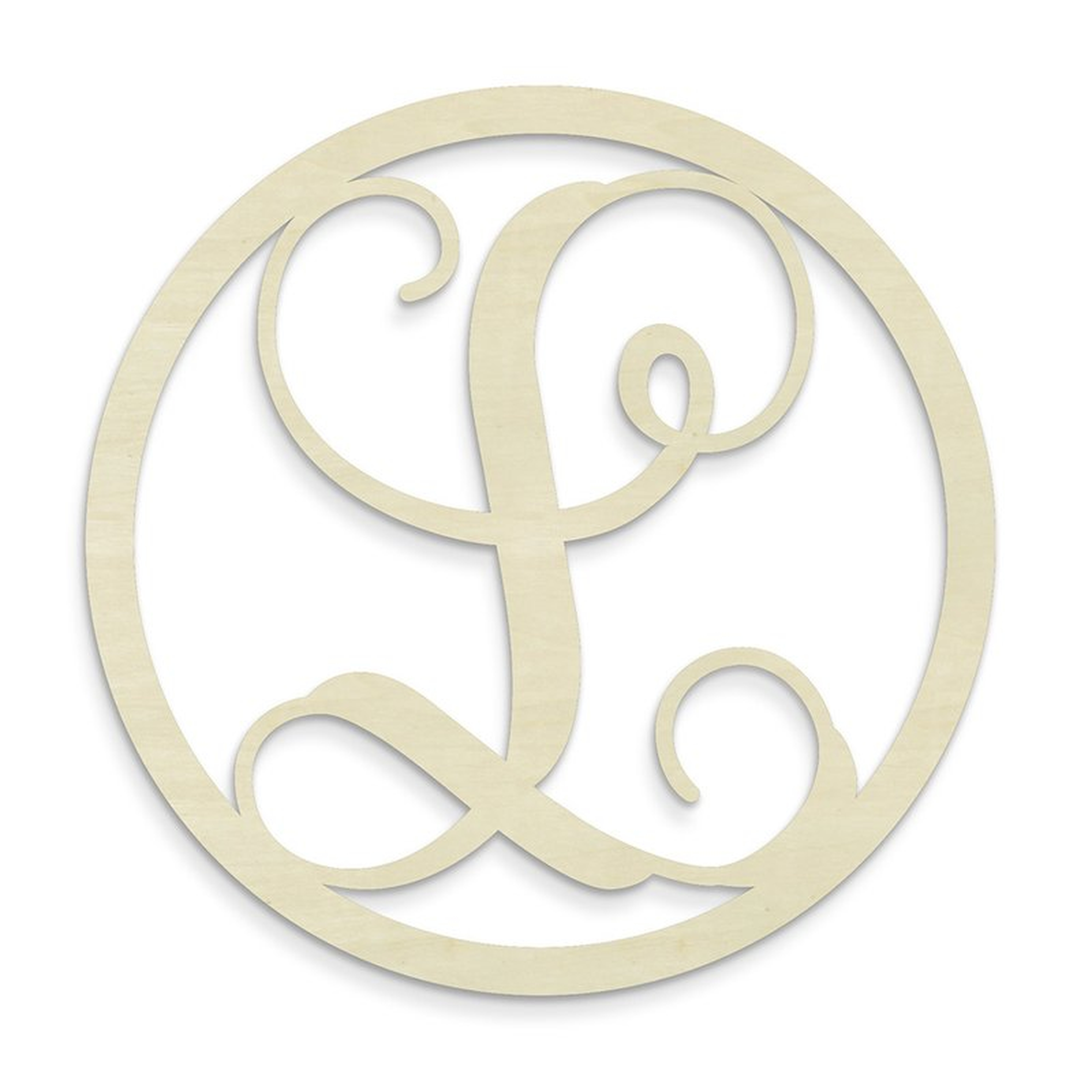 Westborough Single Letter Circle Monogram Hanging Initial - Letter L - Wayfair