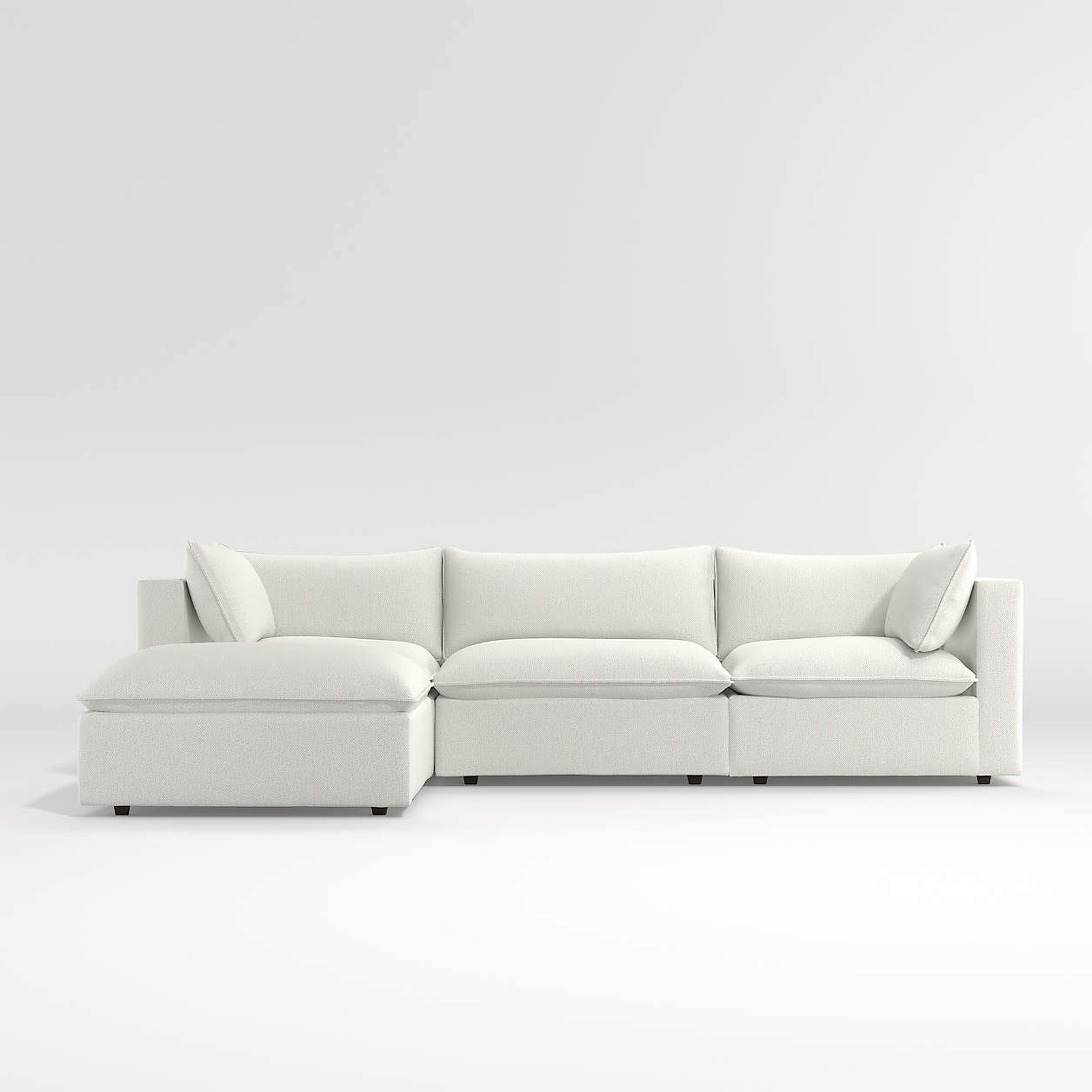 Lotus Deep 4-Piece Reversible Sectional with Ottoman - Crate and Barrel