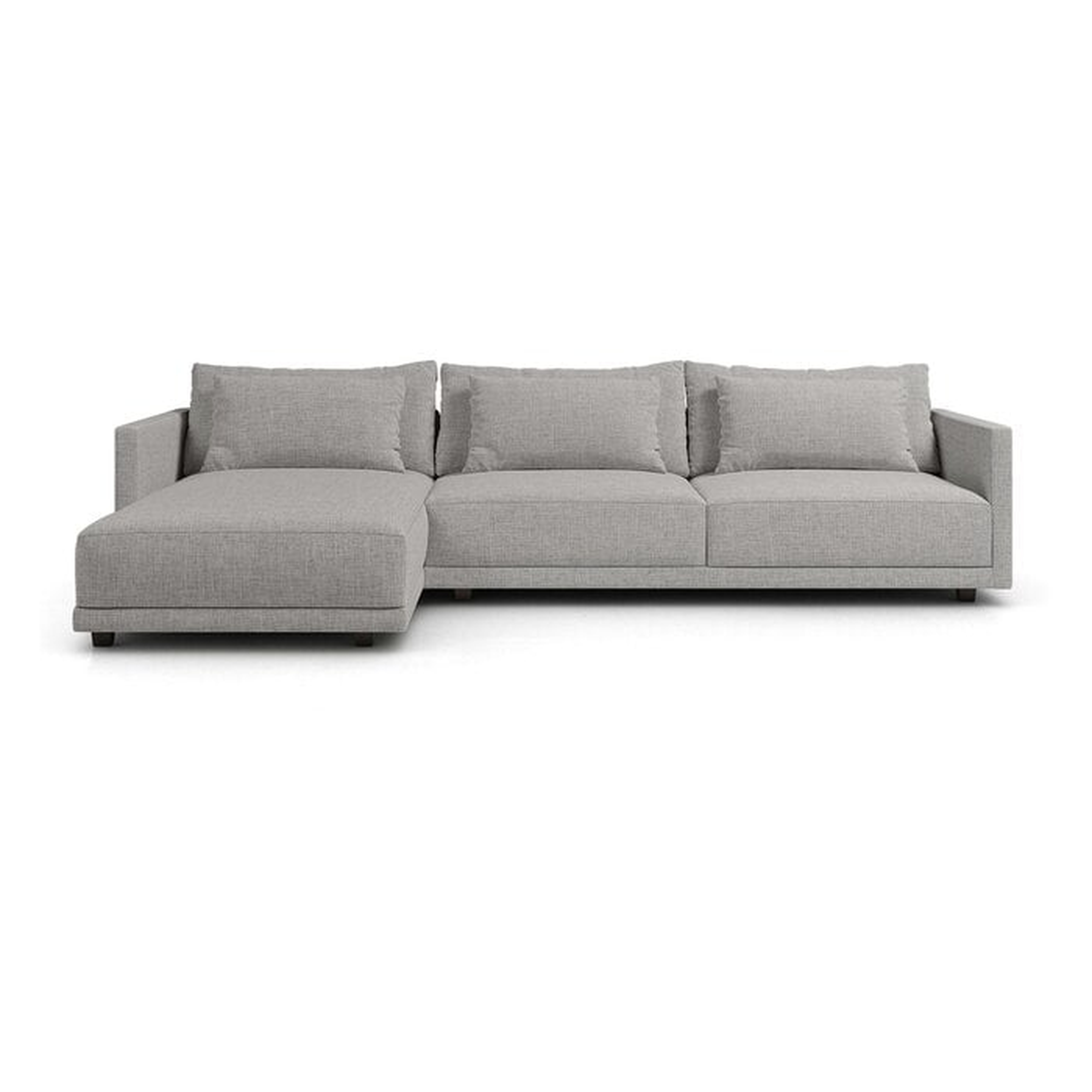 123" Polyester Blend and Nylon Square Arm Sofa and Chaise with Removable Cushions, Left hand Facing - AllModern