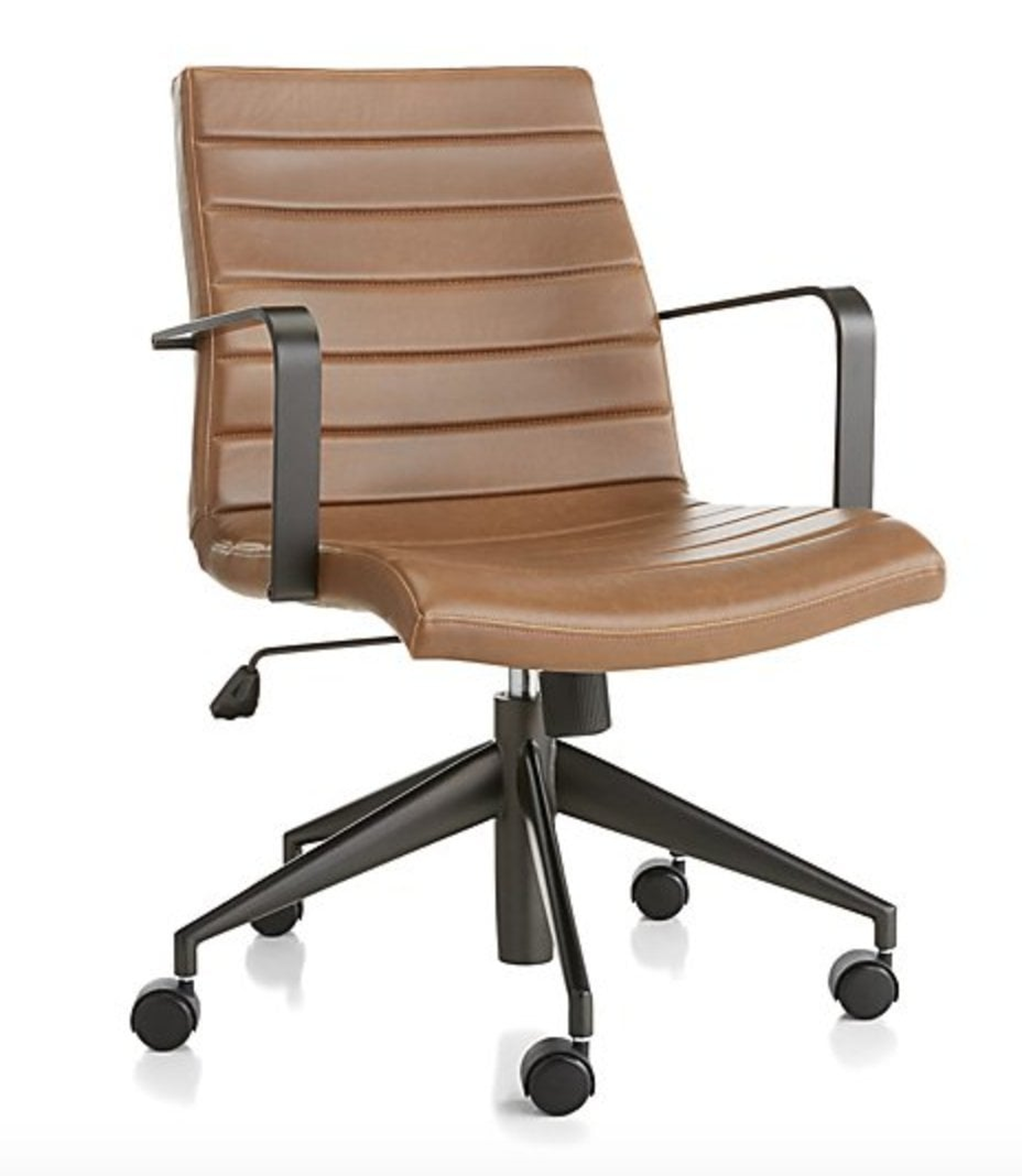 Graham Brown Synthetic Leather Desk Chair - Crate and Barrel