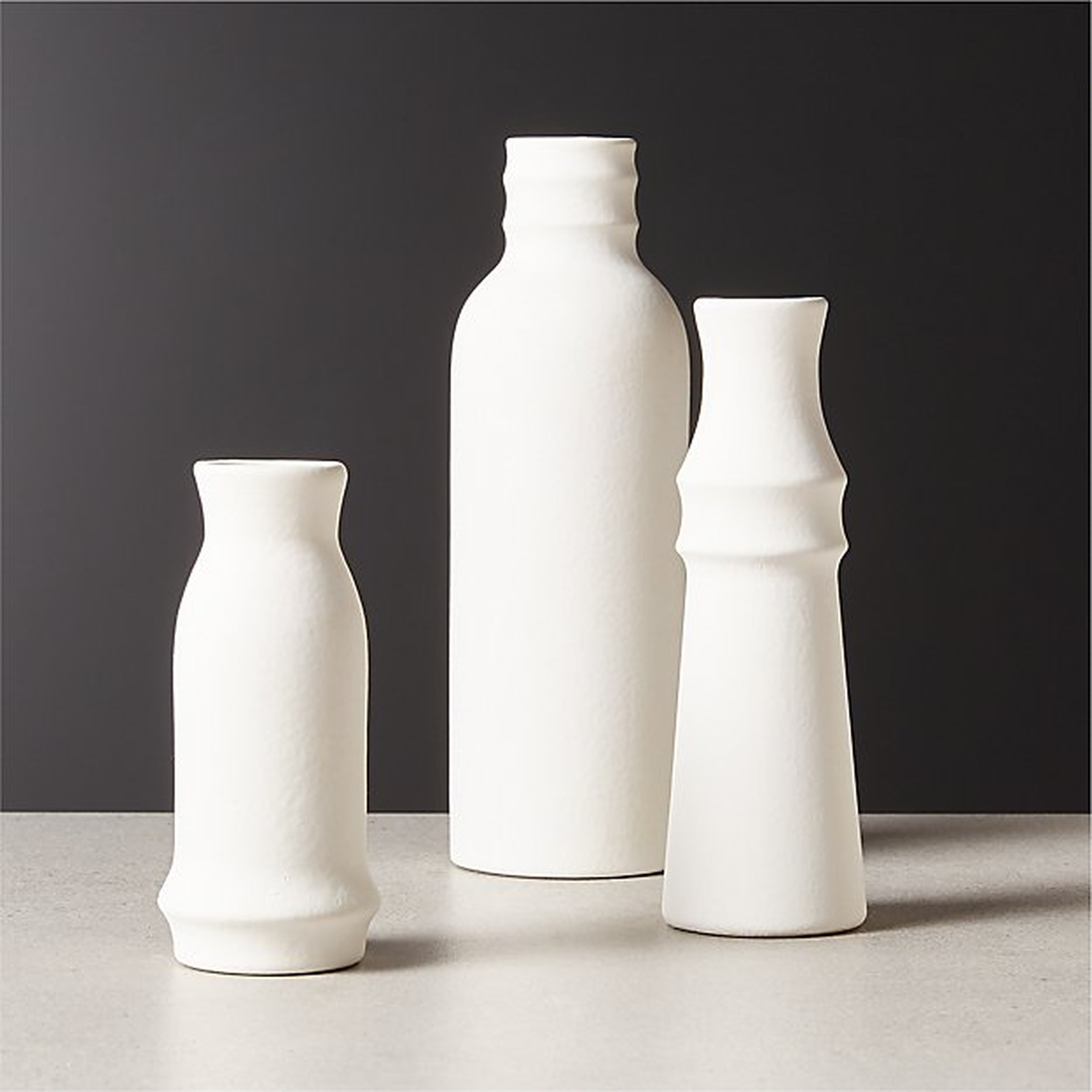 Fleur Off-White Bud Vase Set of 3 - CB2