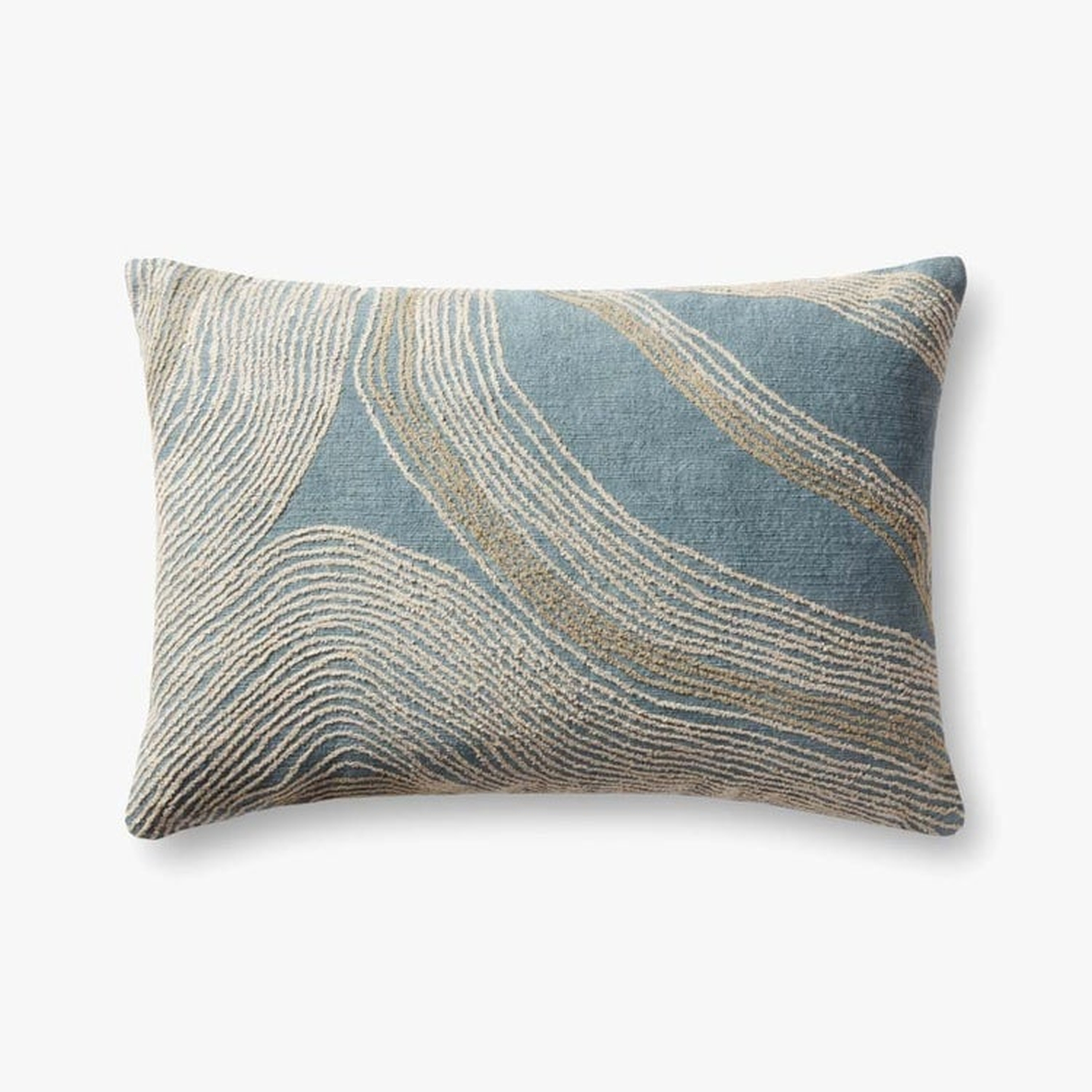 16" x 26" PILLOWS PLL0057 BLUECover w/Poly - Loloi Rugs
