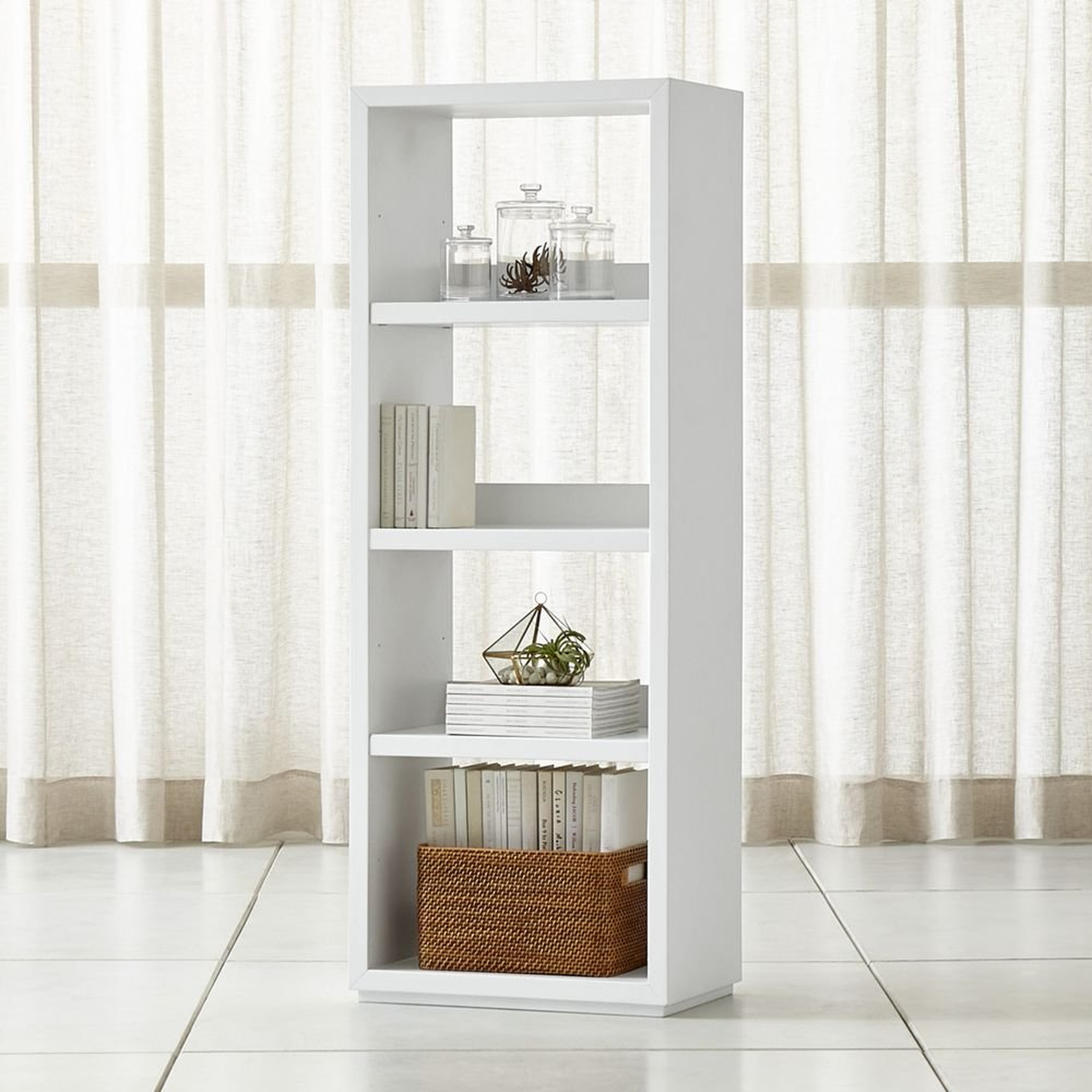 Aspect White Modular Open Bookcase - Crate and Barrel