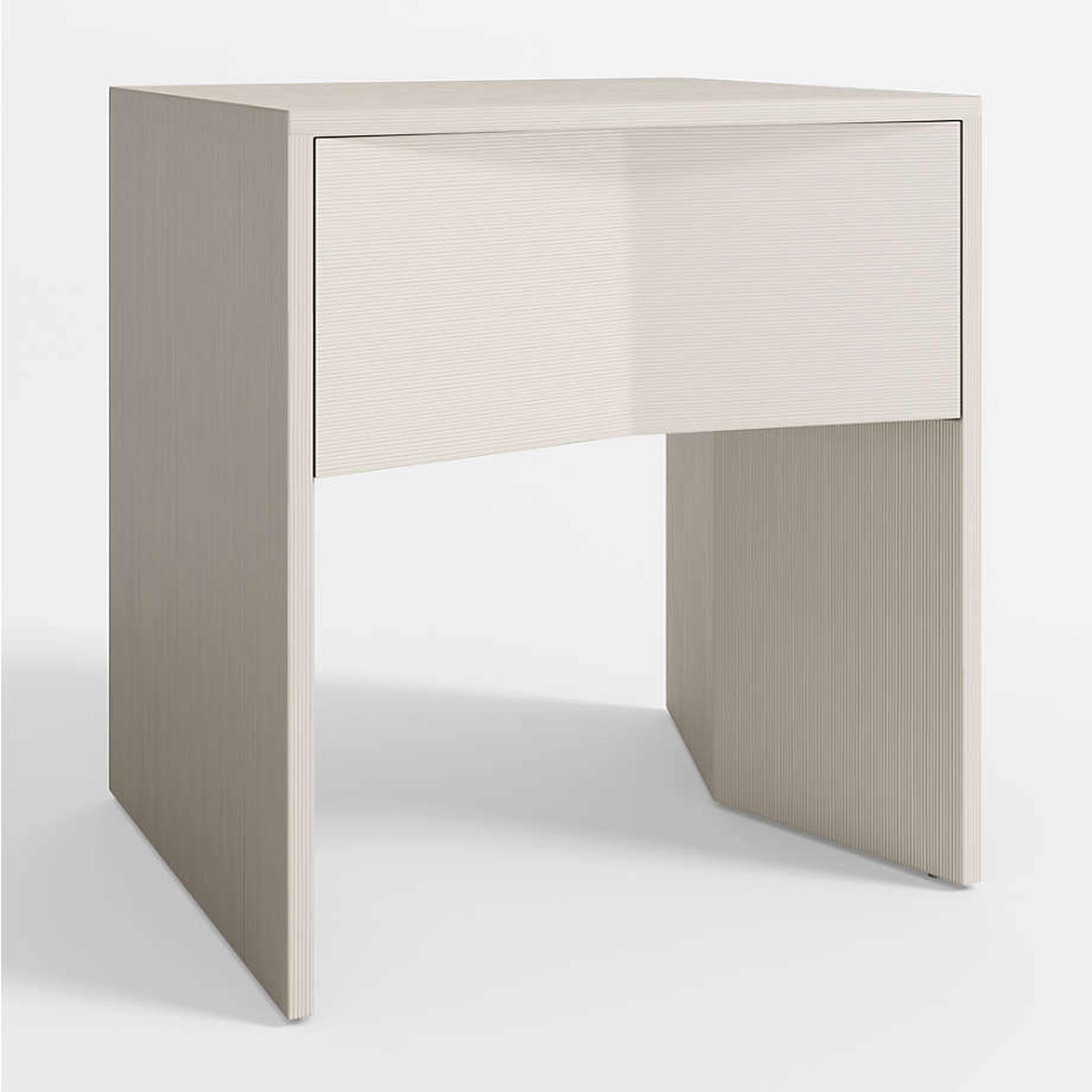 Mataro White Nightstand with Drawer - Crate and Barrel