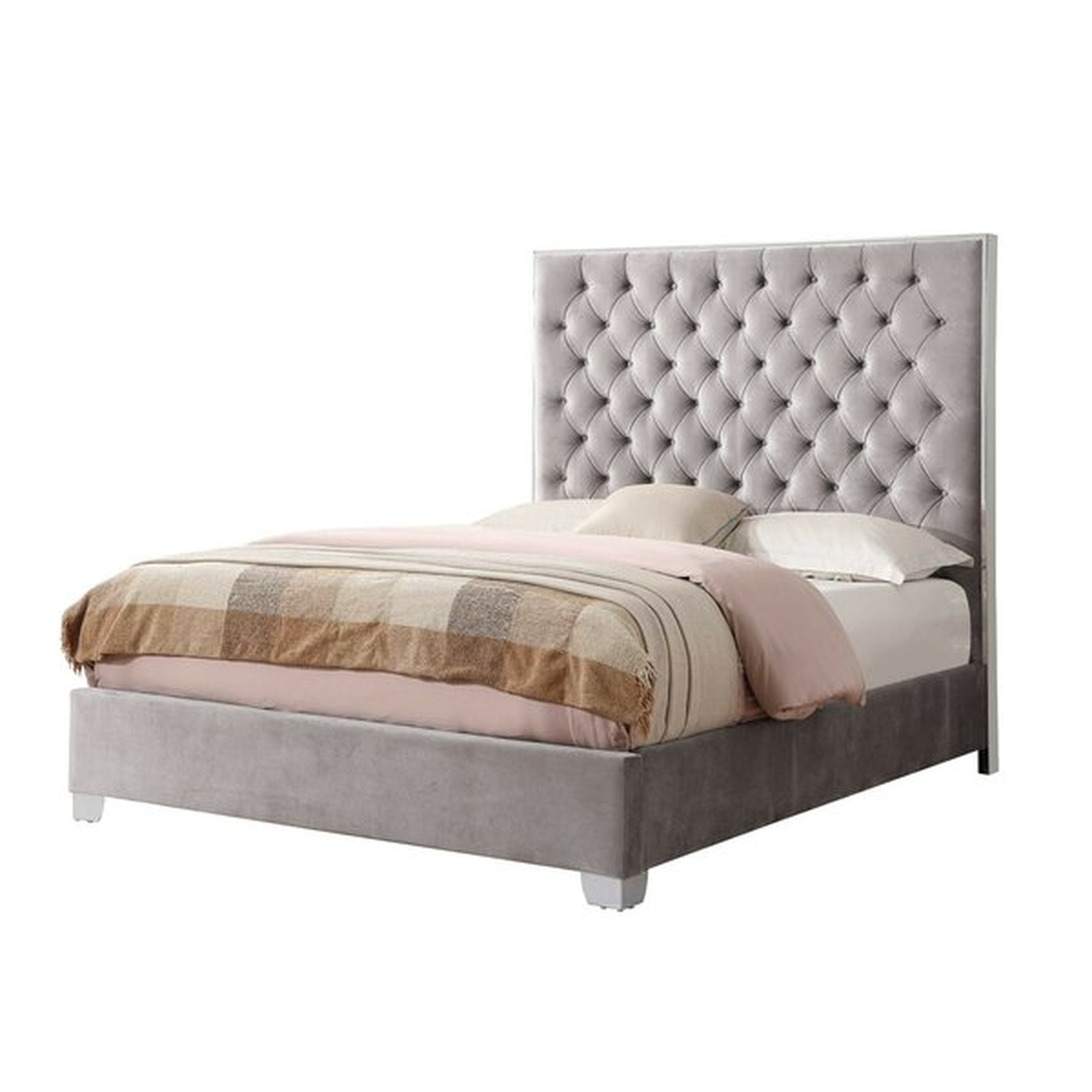 Lollie Tufted Low Profile Standard Bed - Wayfair