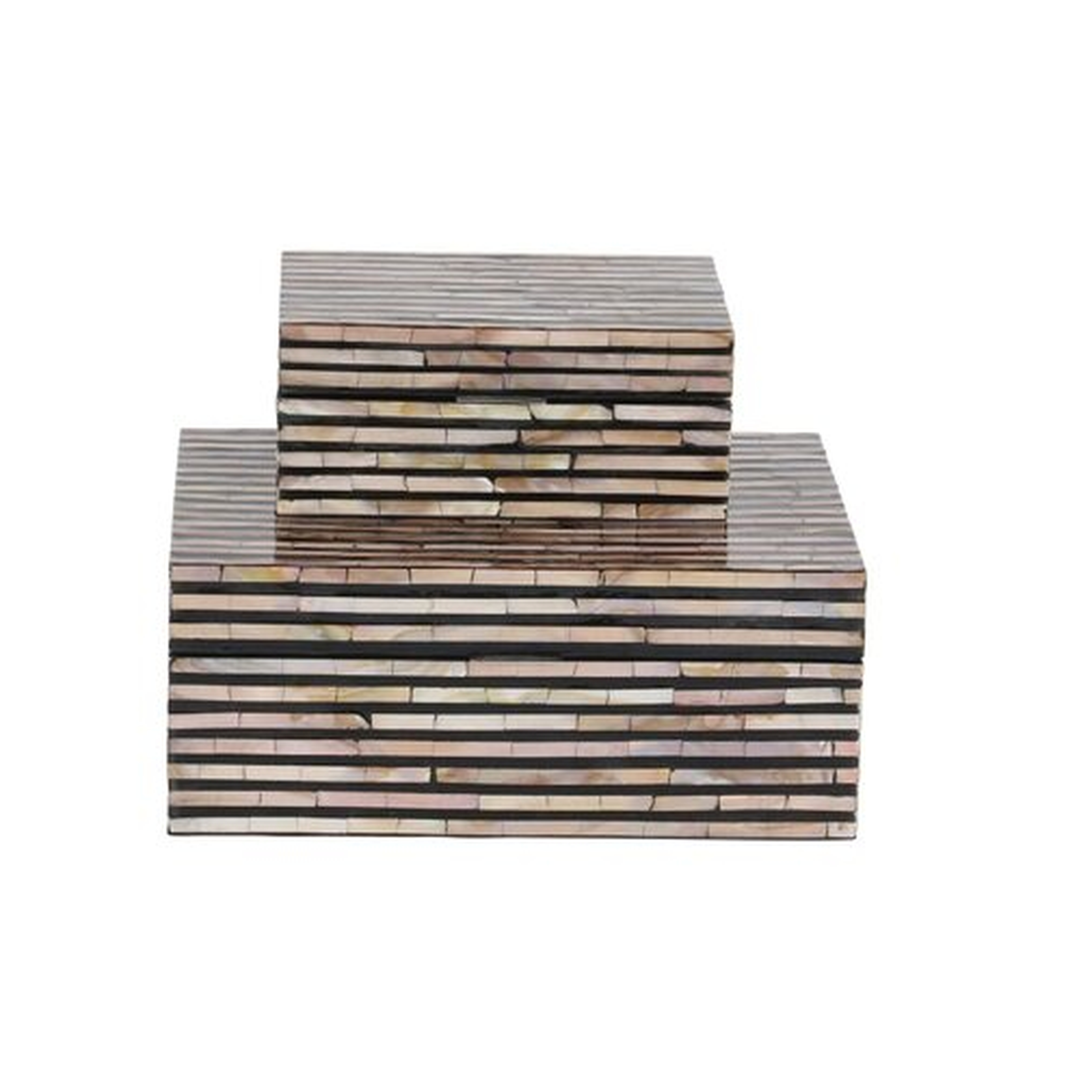 Wood Mop 2 Piece Decorative Box Set - Wayfair
