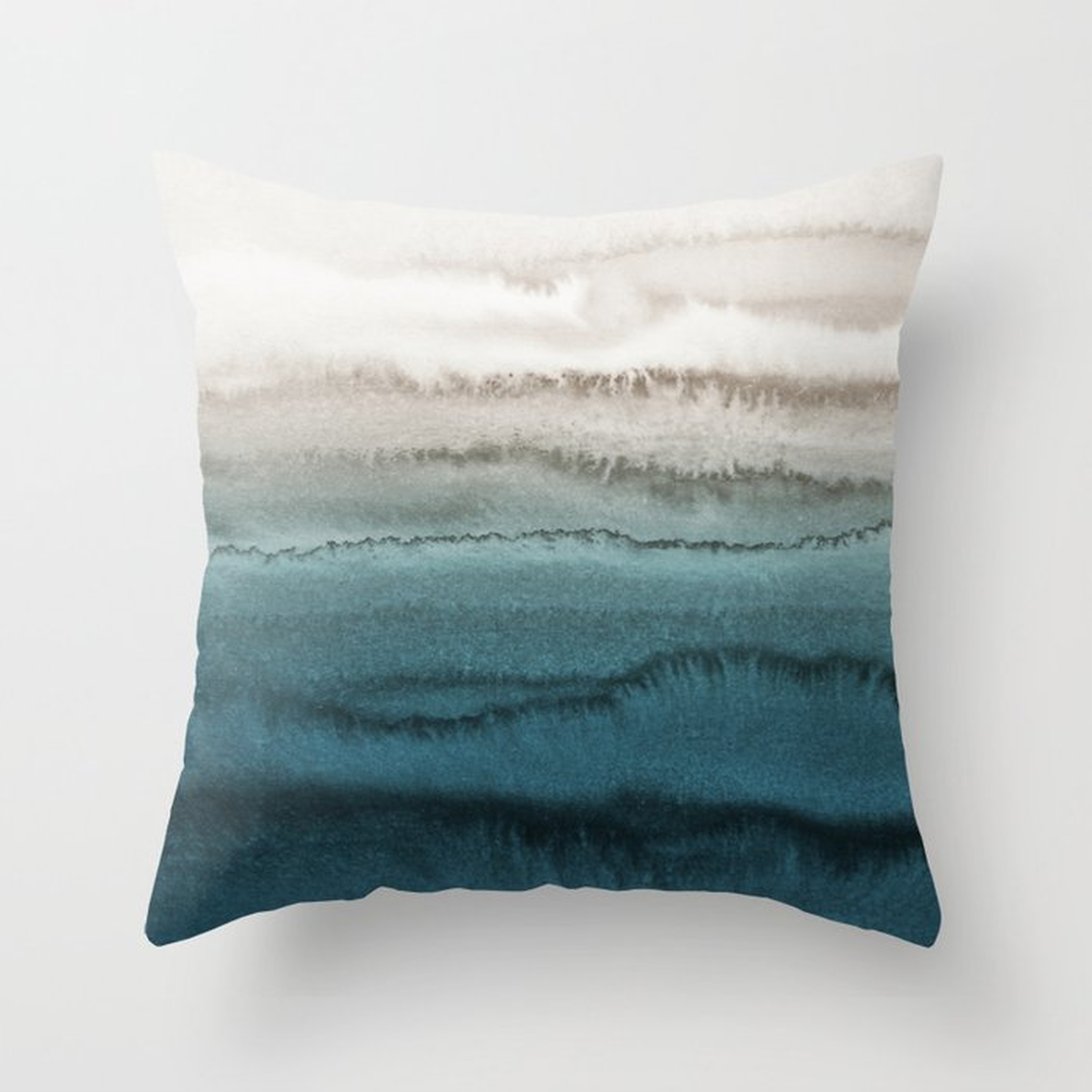 WITHIN THE TIDES - CRASHING WAVES TEAL Throw Pillow, 18" - Society6