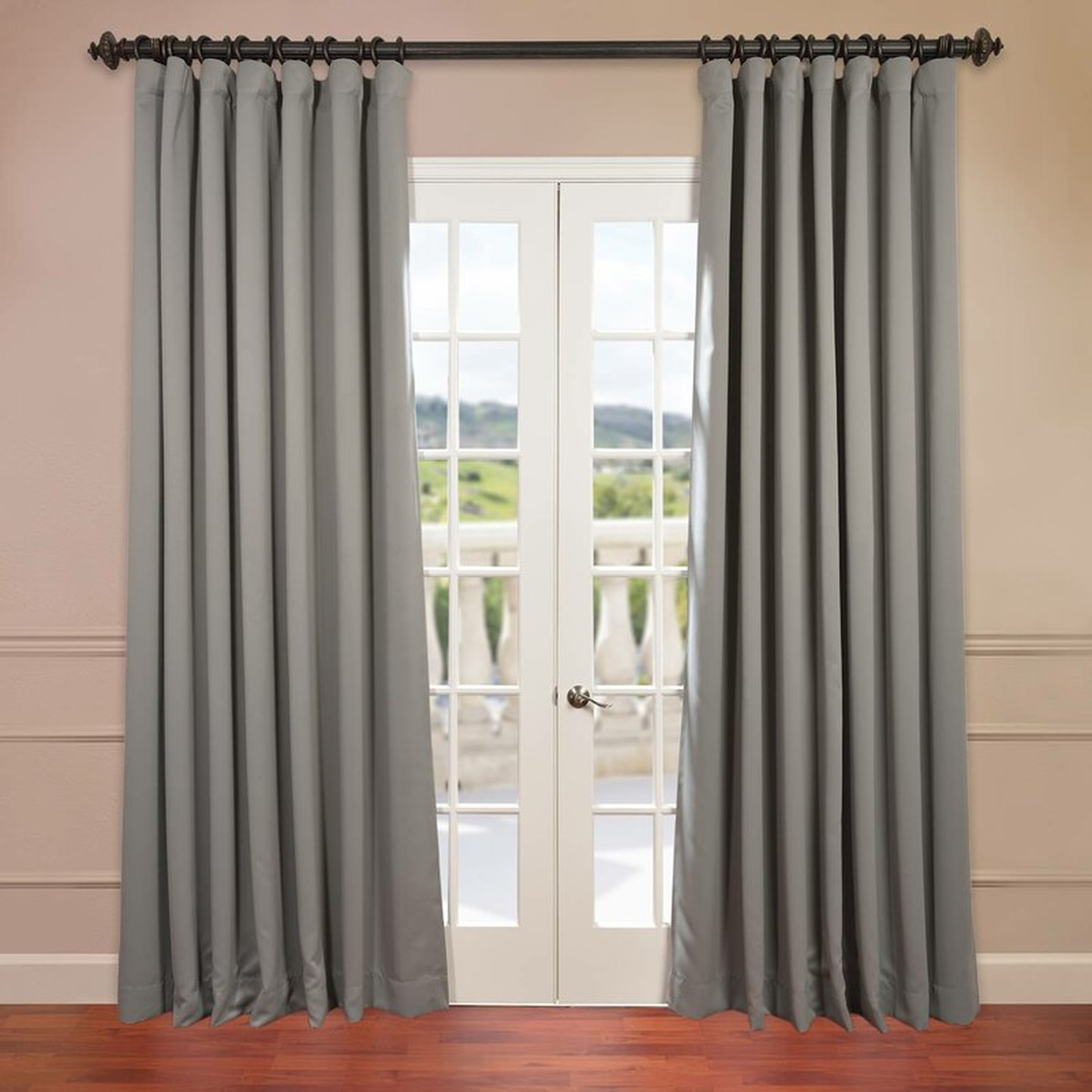 Aldreda Extra Wide Solid Room Darkening Thermal Rod Pocket Single Curtain Panel - Birch Lane