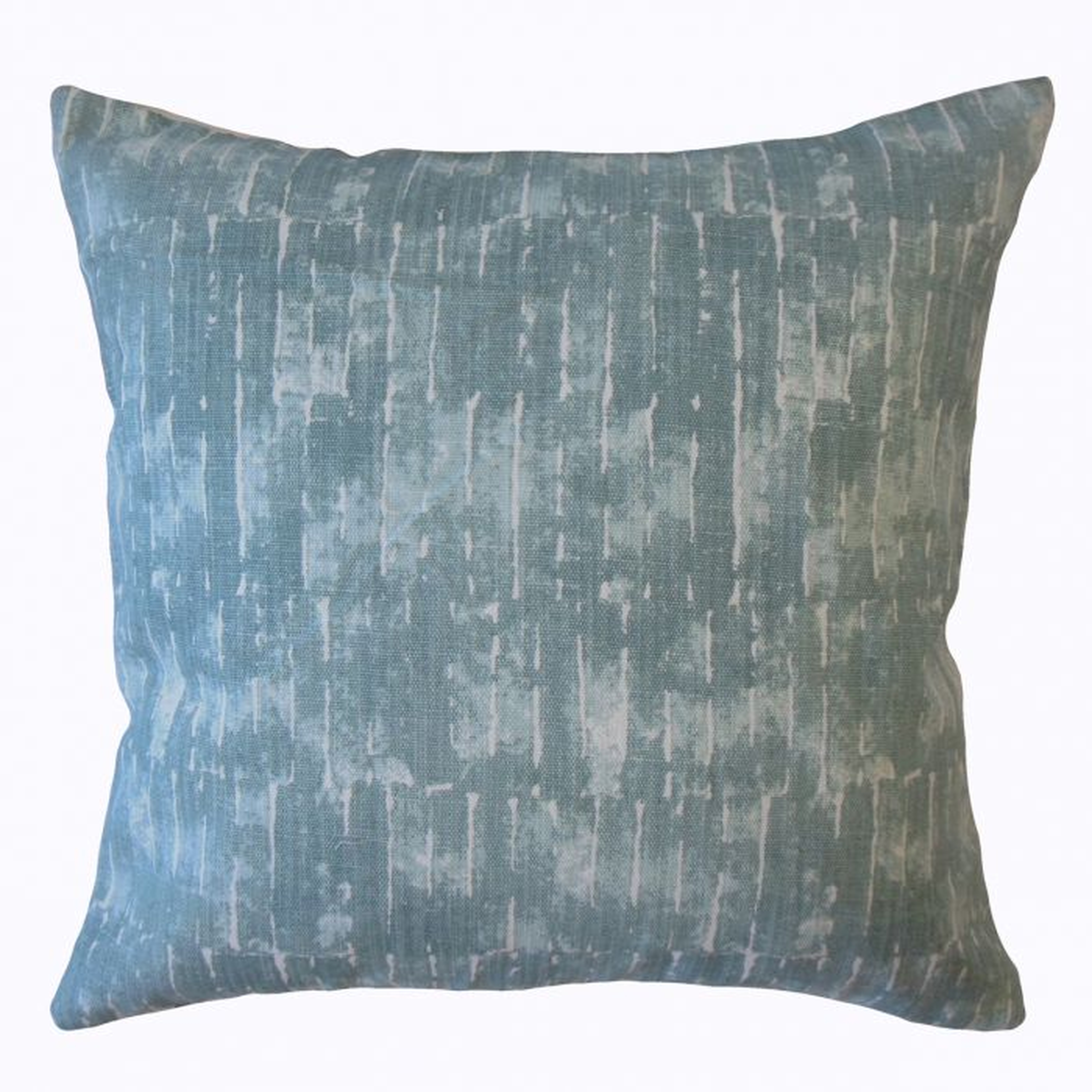 Rashard Striped Pillow, Caribbean Blue, 20" x 20" - Linen & Seam