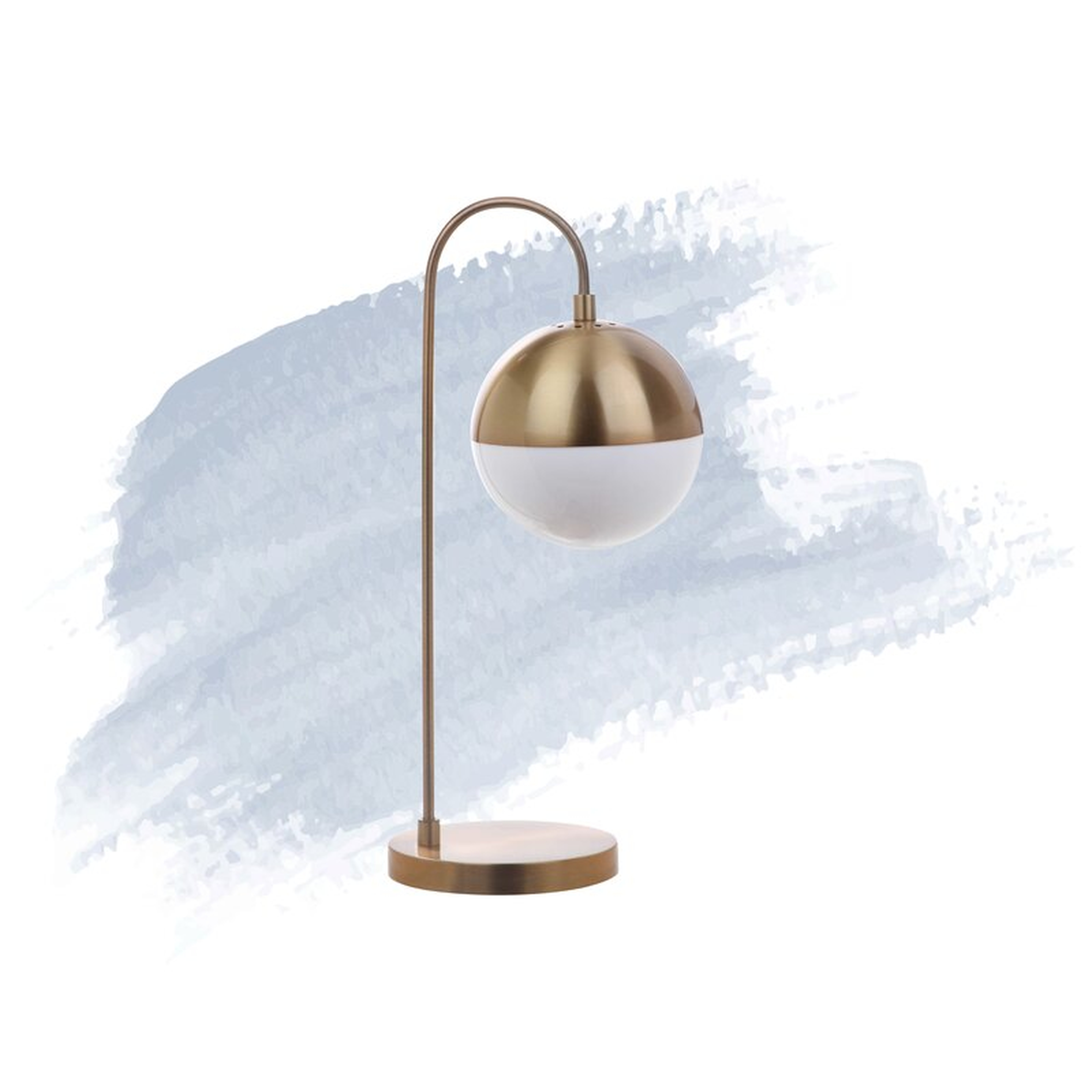 Foundstone Annabel 21" Desk Lamp in Gold - Wayfair