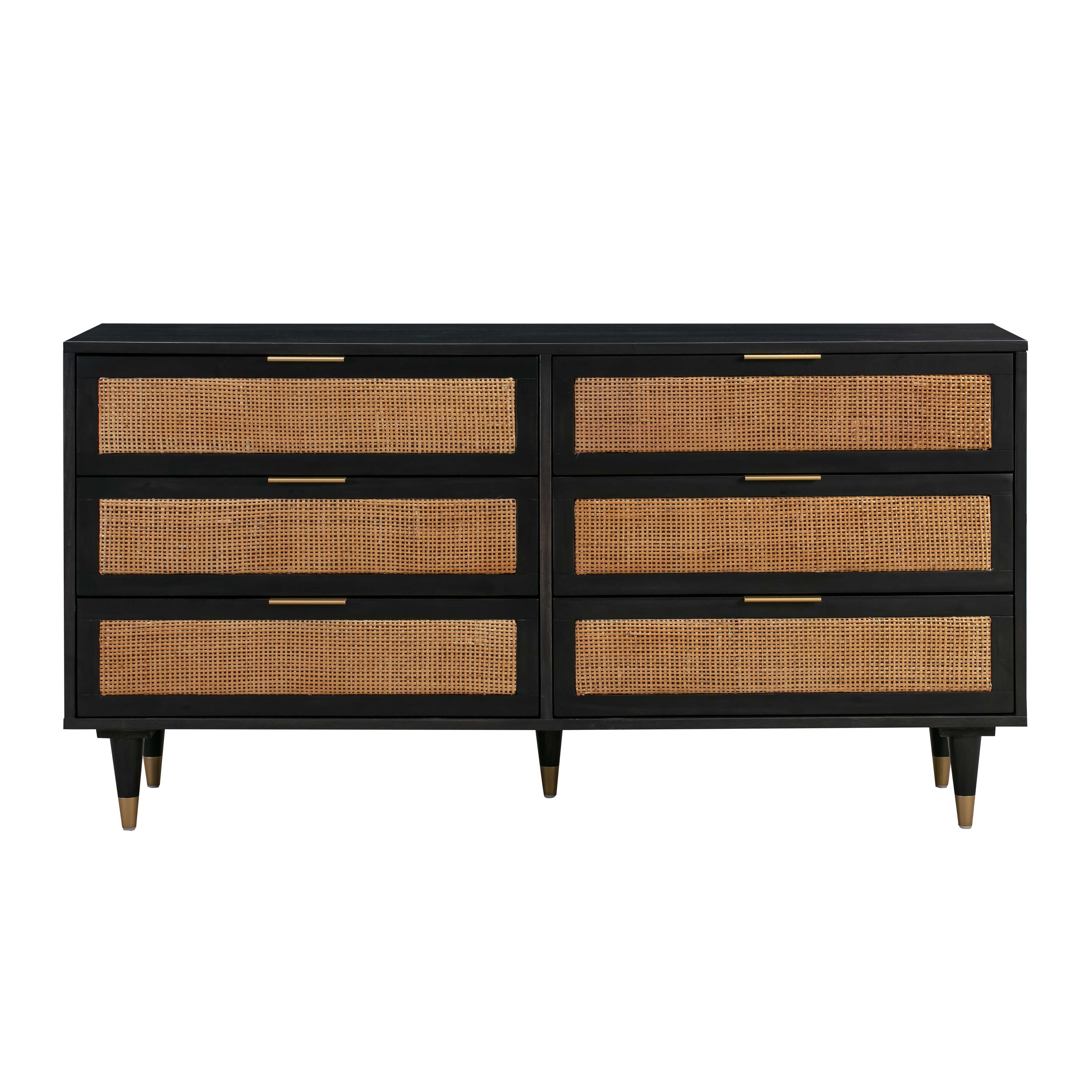 Sierra Noir 6 Drawer Dresser (restock 6/30/2022) - Maren Home