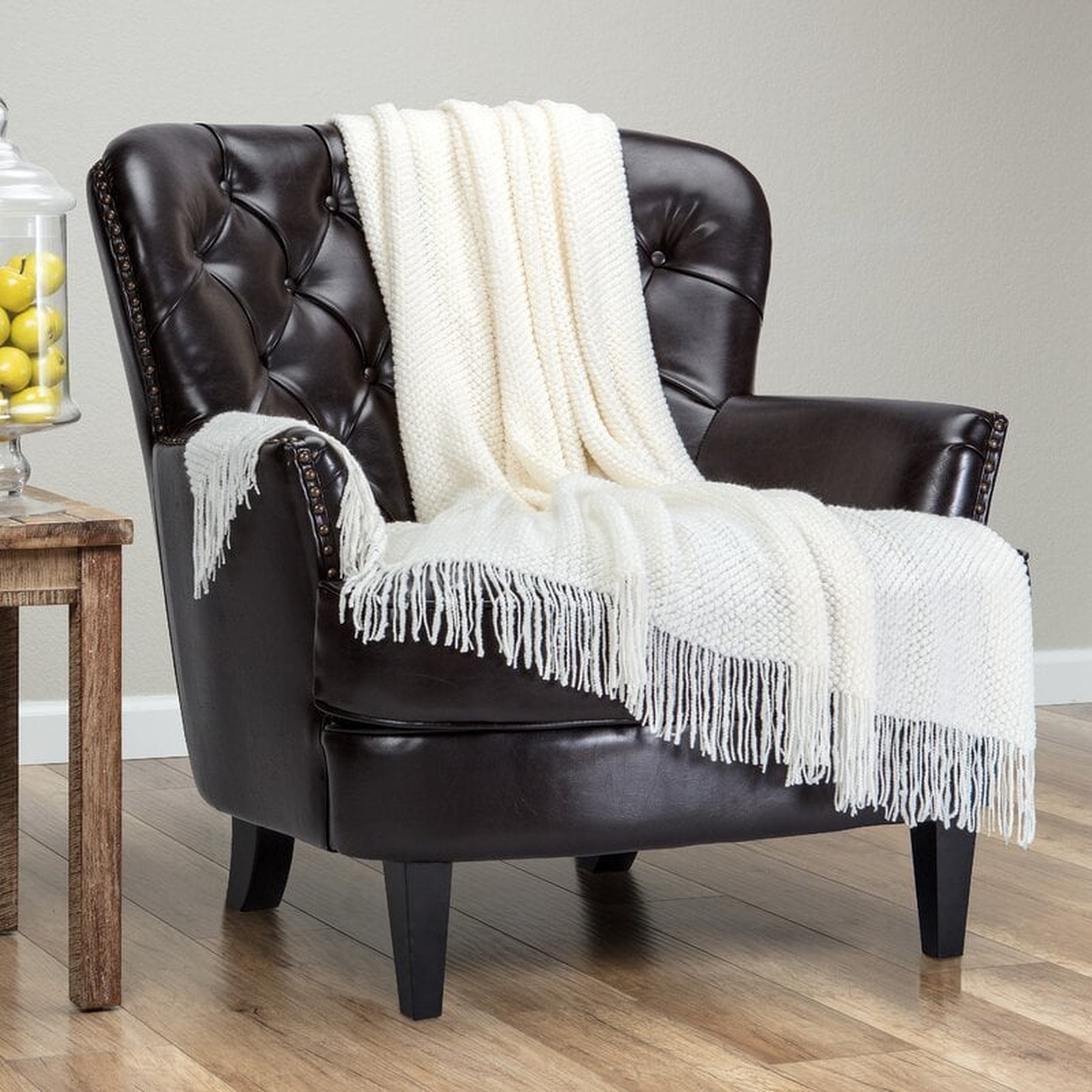 Round Pearl Textured Super Soft Throw - Wayfair
