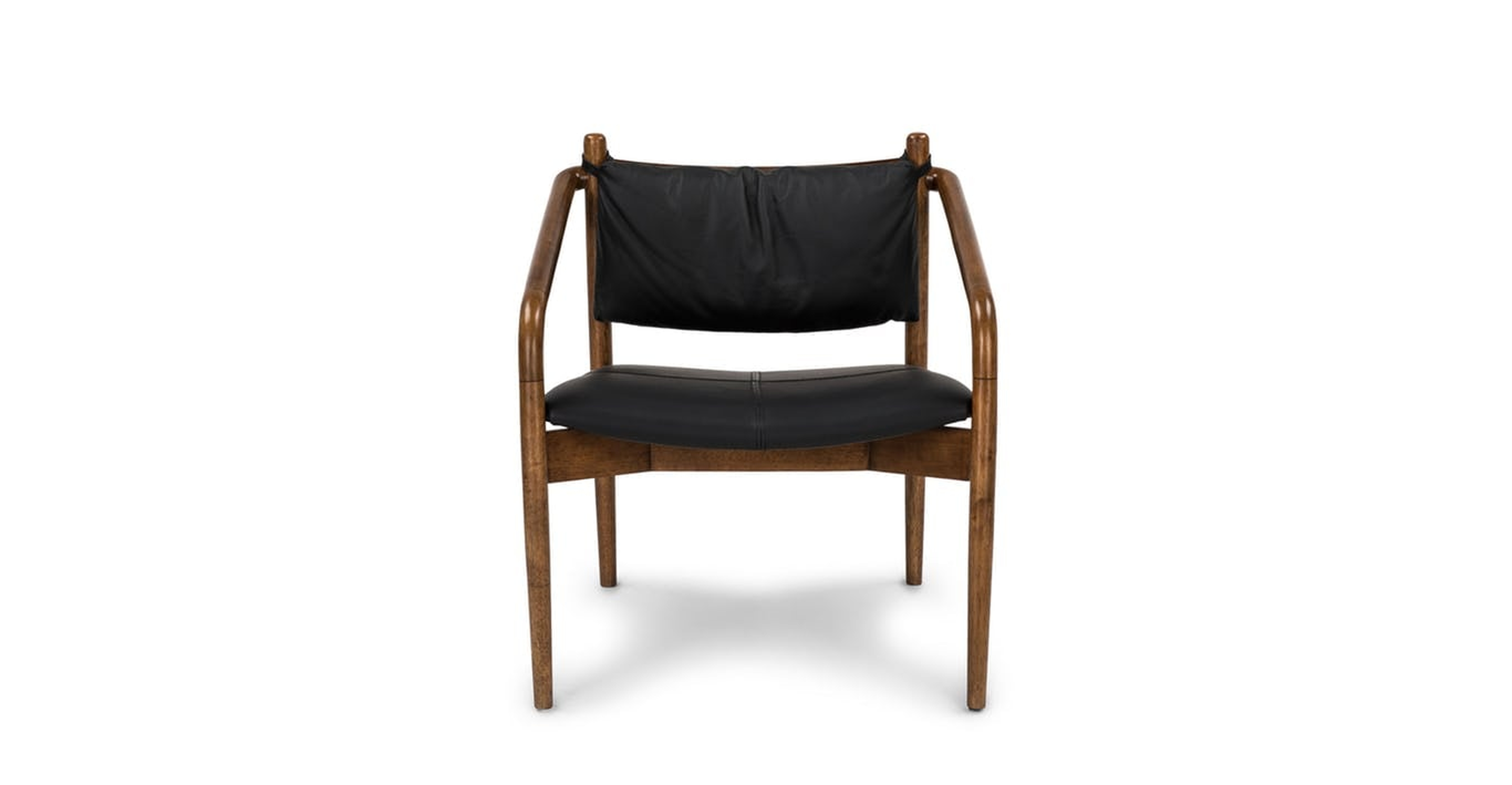 Lento Lounge Chair, Black Leather - Article