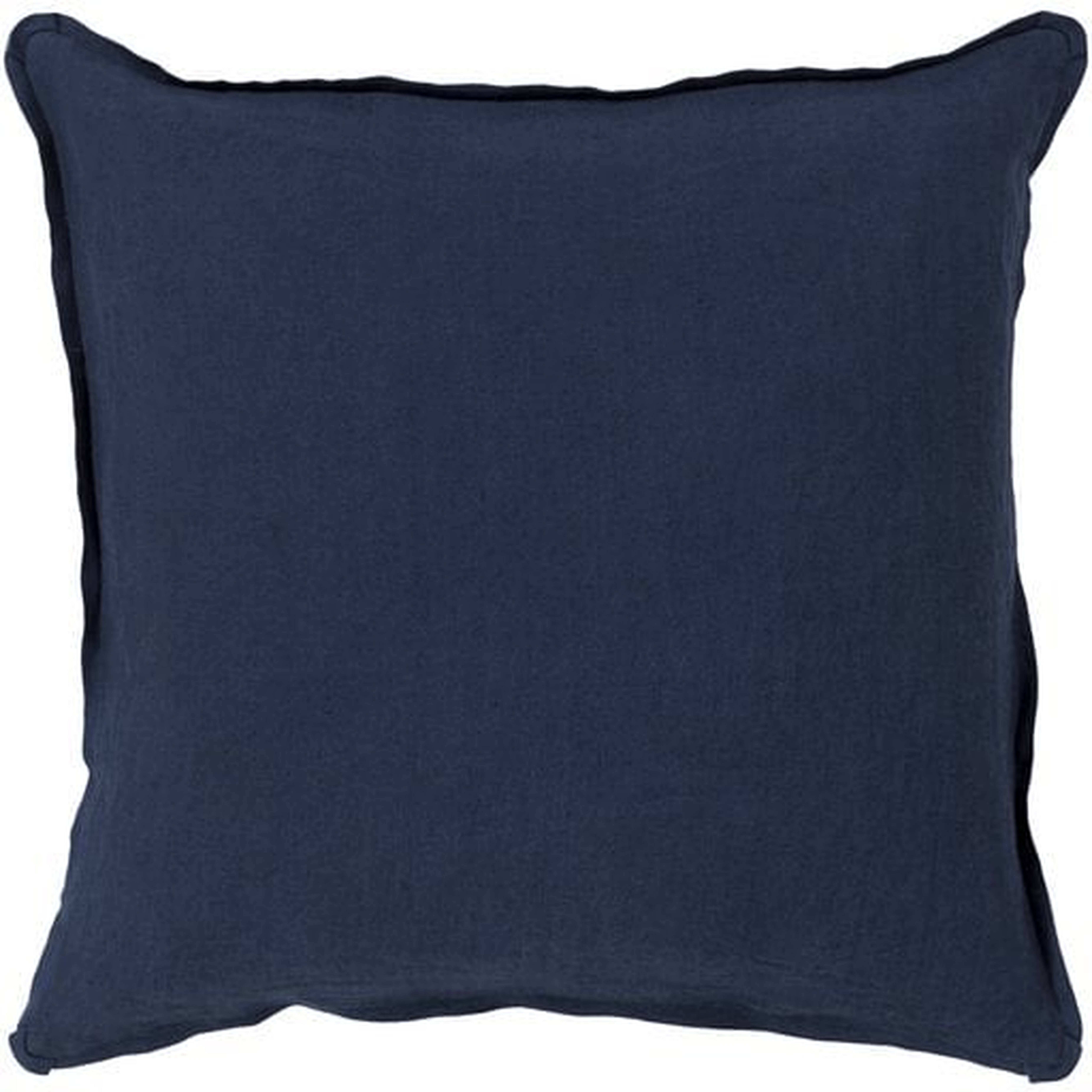 Solid Navy Linen Pillow, with poly insert - Surya