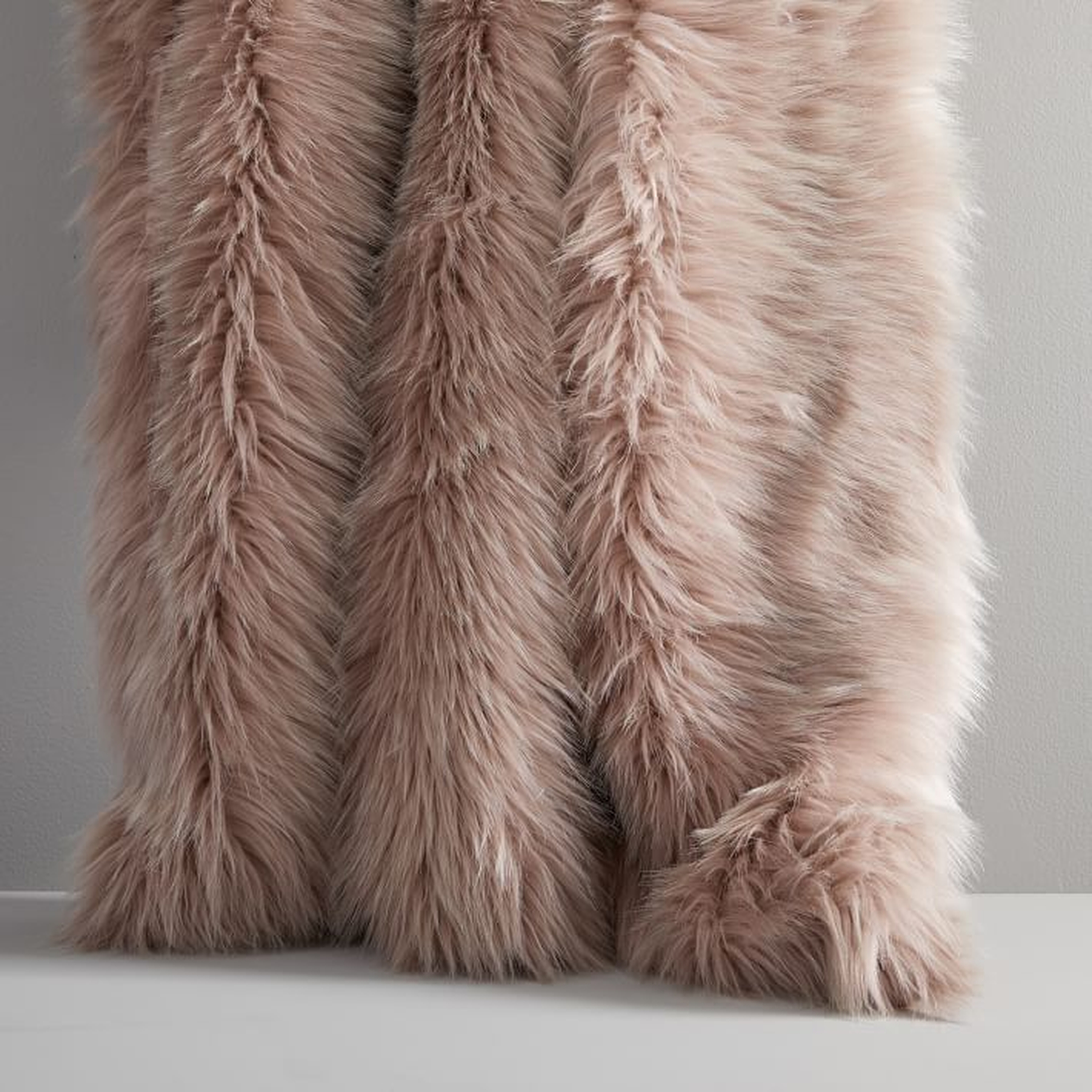Faux Fur Brushed Tips Throw - West Elm