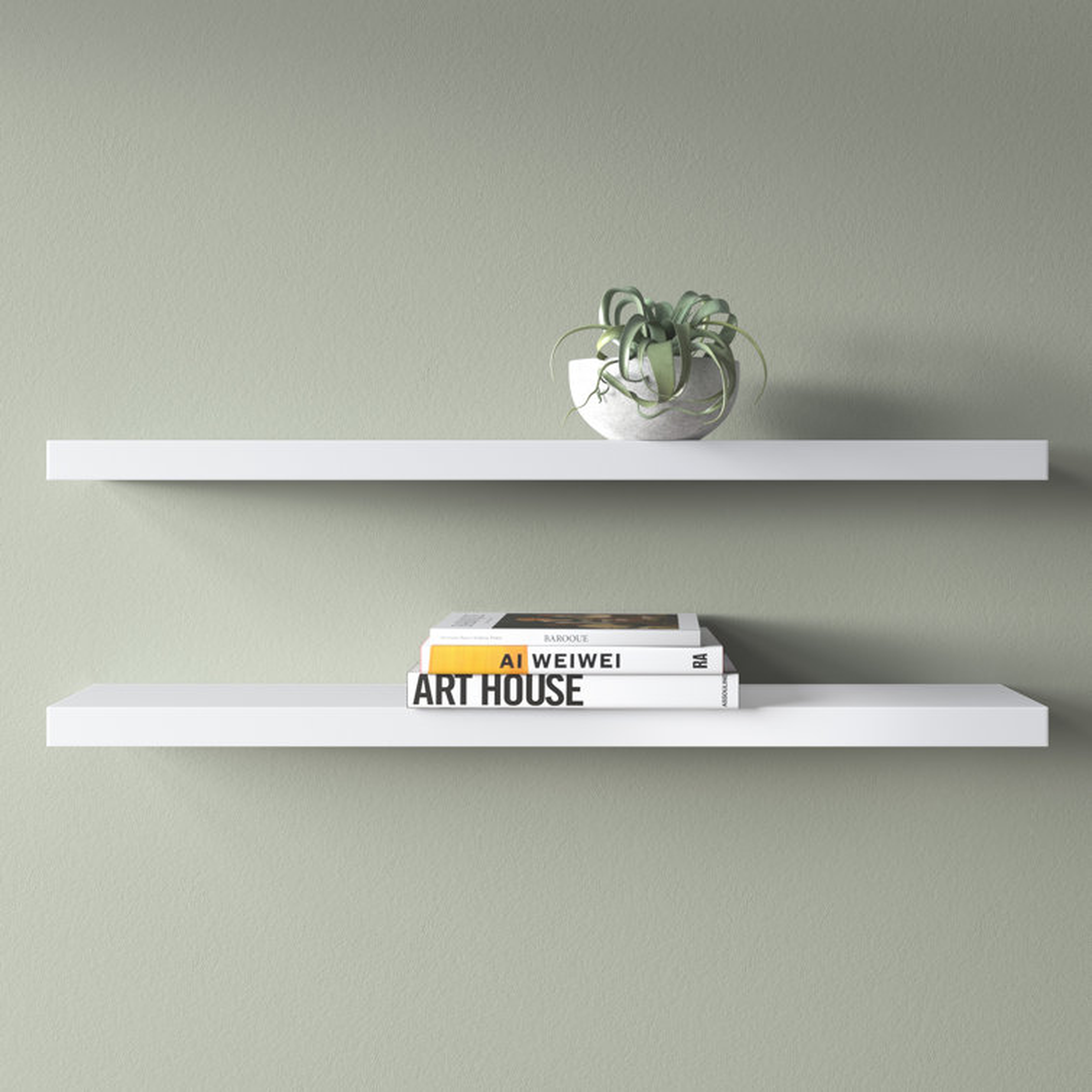 Ayin 2 Piece Rectangle Manufactured Wood Floating Shelf, Set of 2 - Wayfair