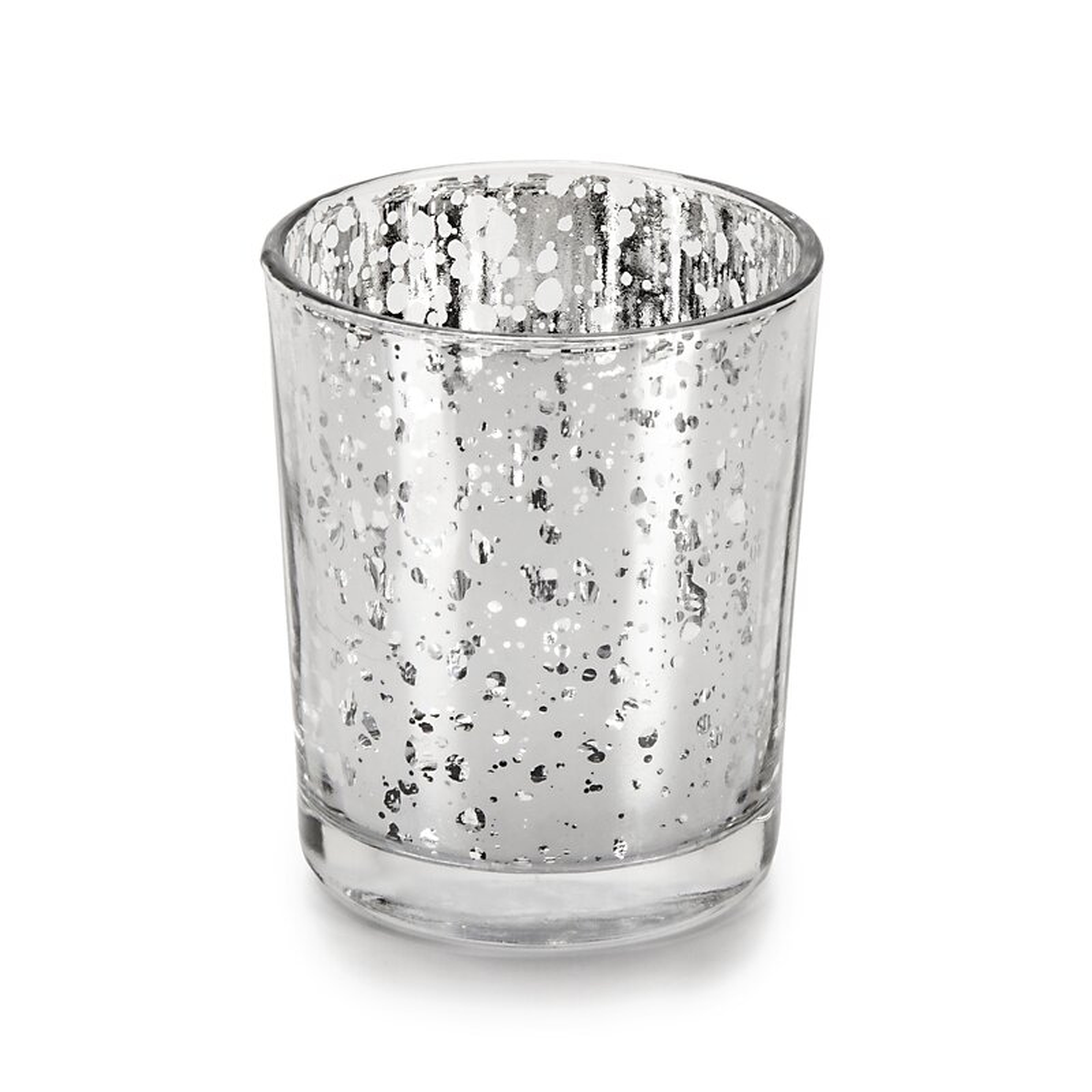 Rhinestone Trim Small Mercury Glass Votive Holder, set of 12 - Wayfair