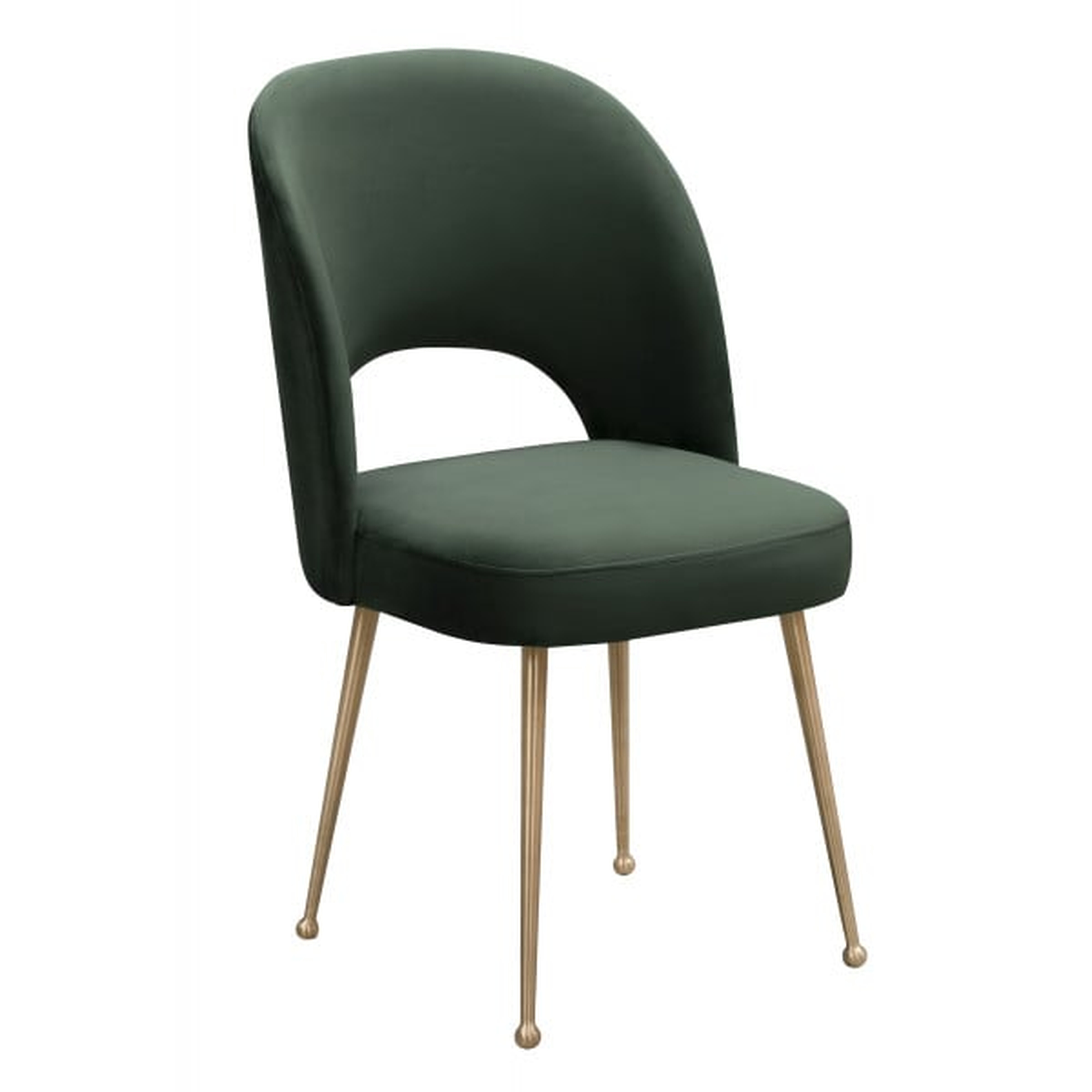Alani Forest Green Velvet Chair - Maren Home