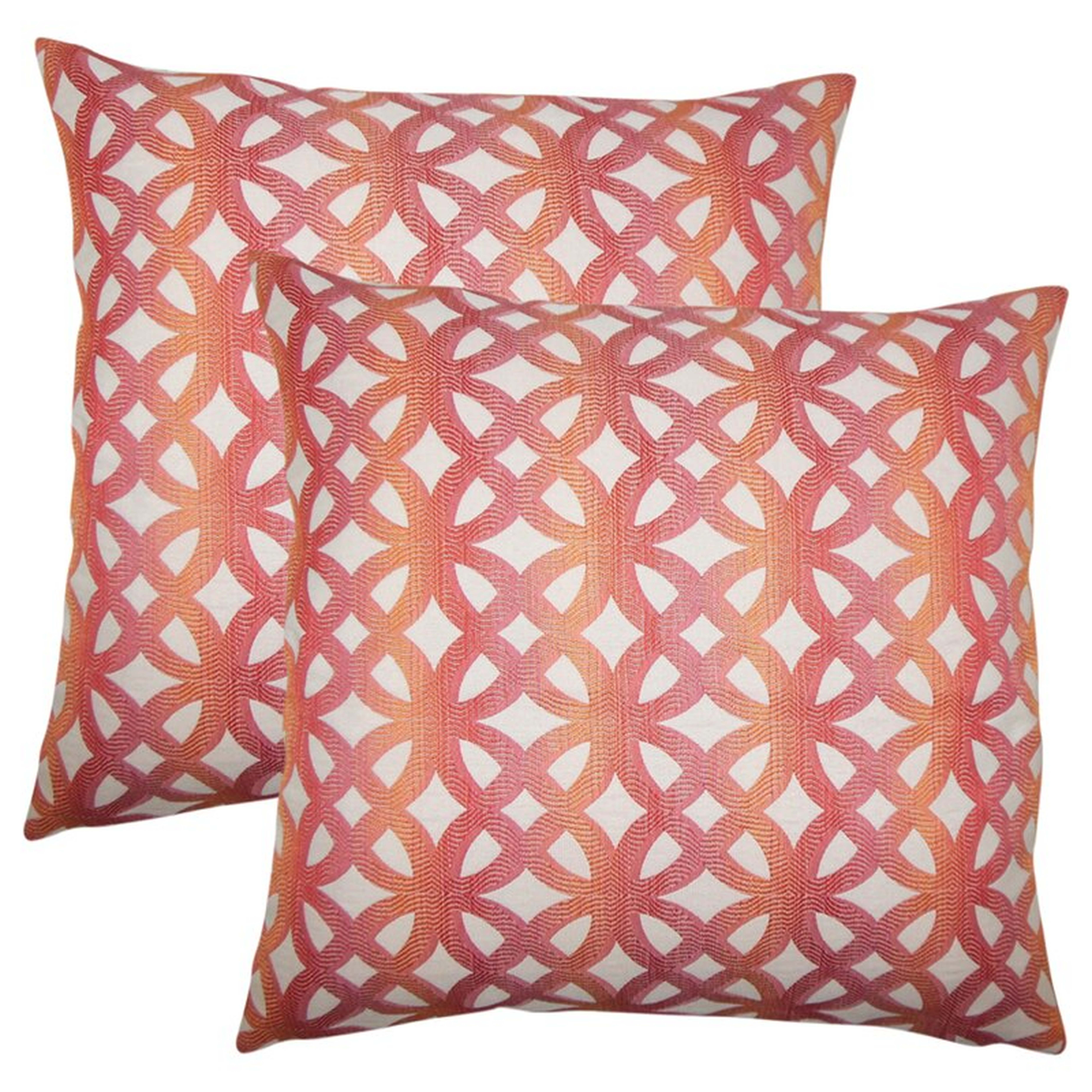 Strohm Geometric Throw Pillow (Set of 2) - Wayfair