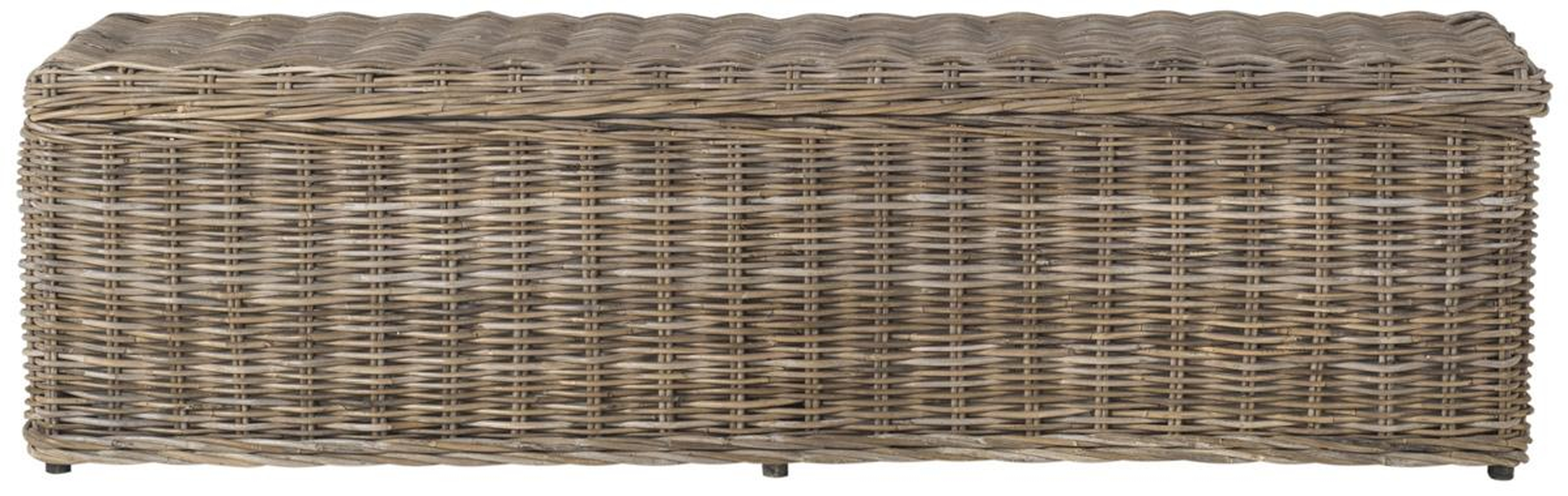 Caius Wicker Bench With Storage - Natural - Arlo Home - Arlo Home