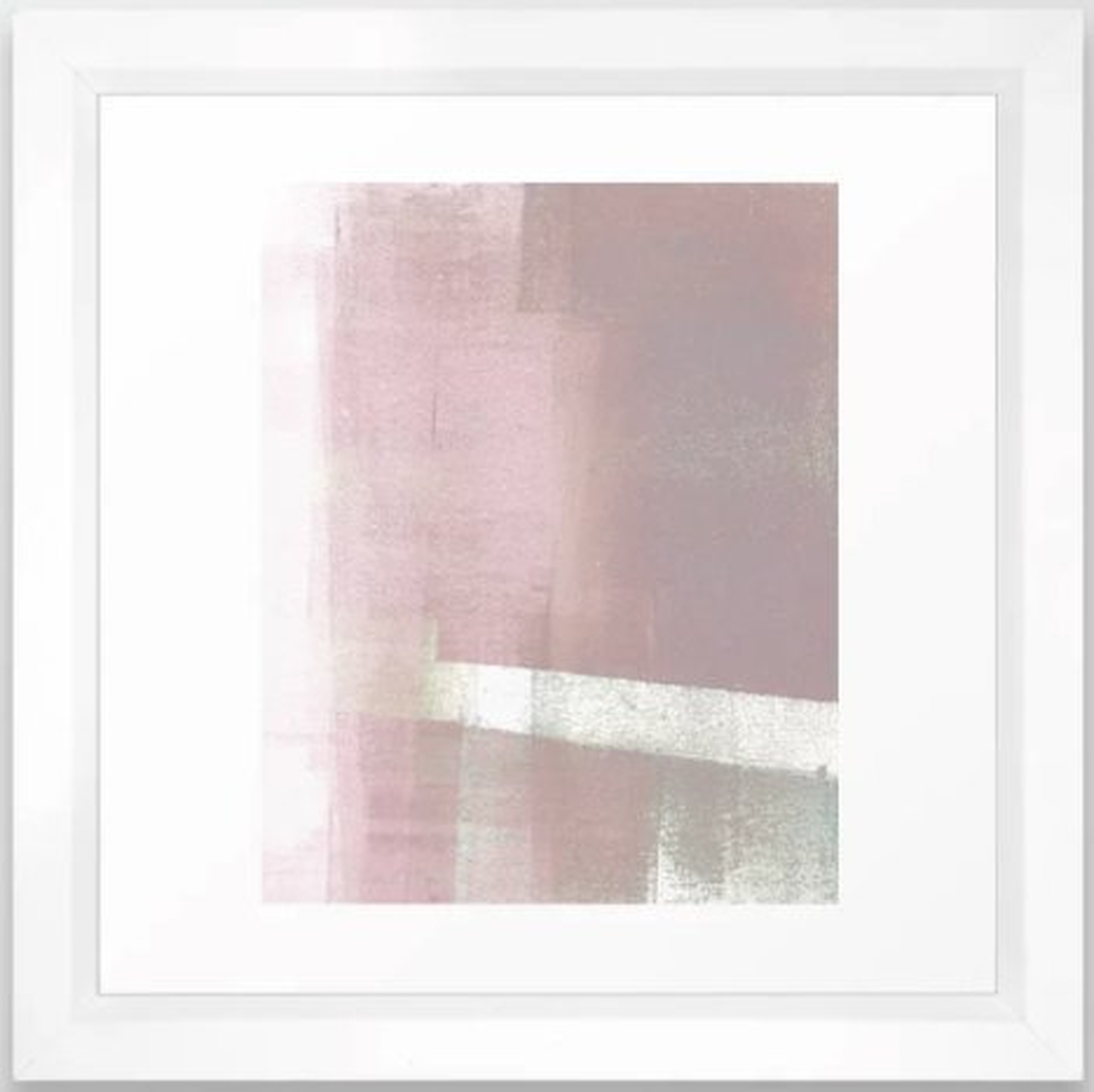 Blush Pink Geometric Abstract Framed Art Print - Society6