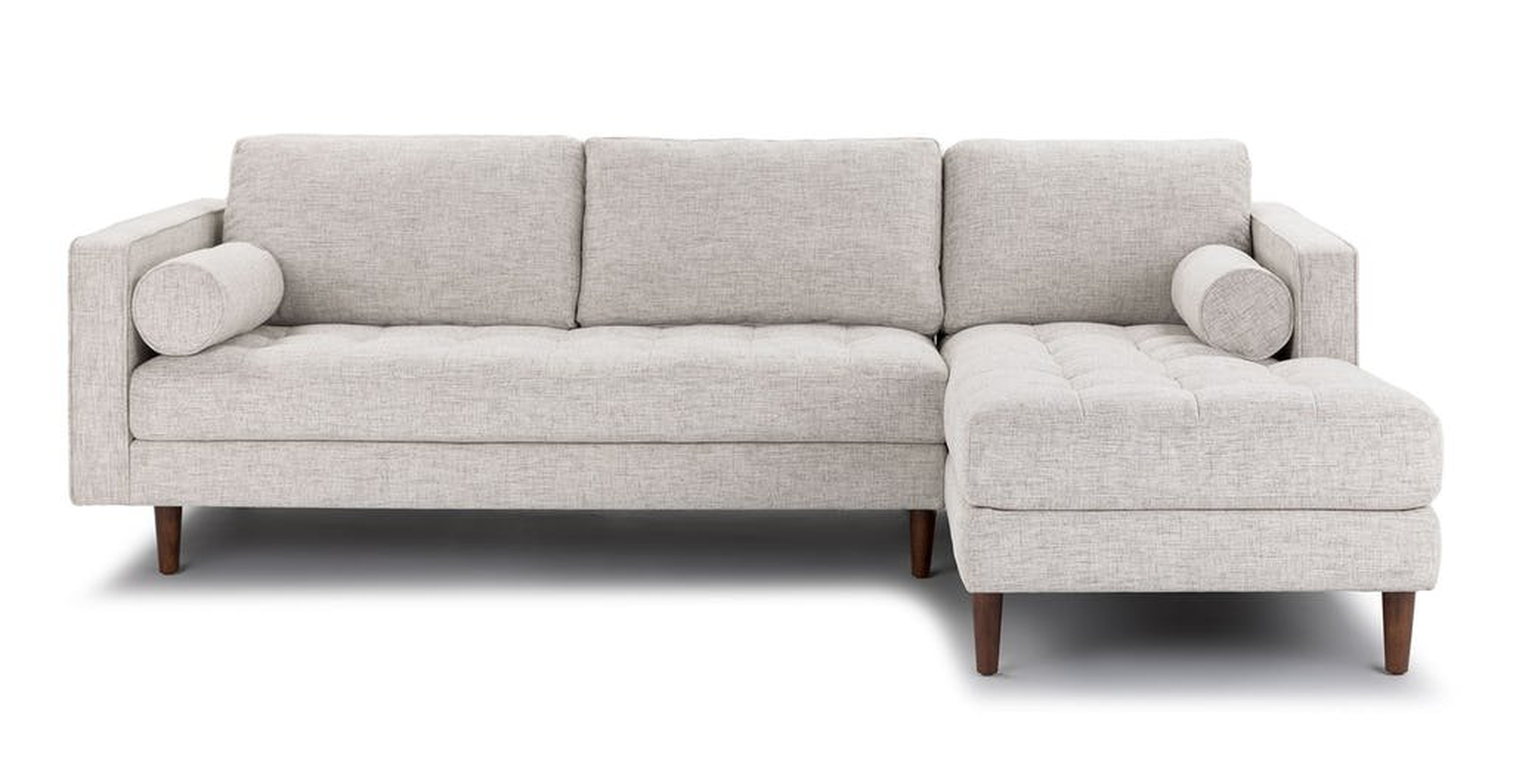 Sven Birch Ivory Right Sectional Sofa - Article