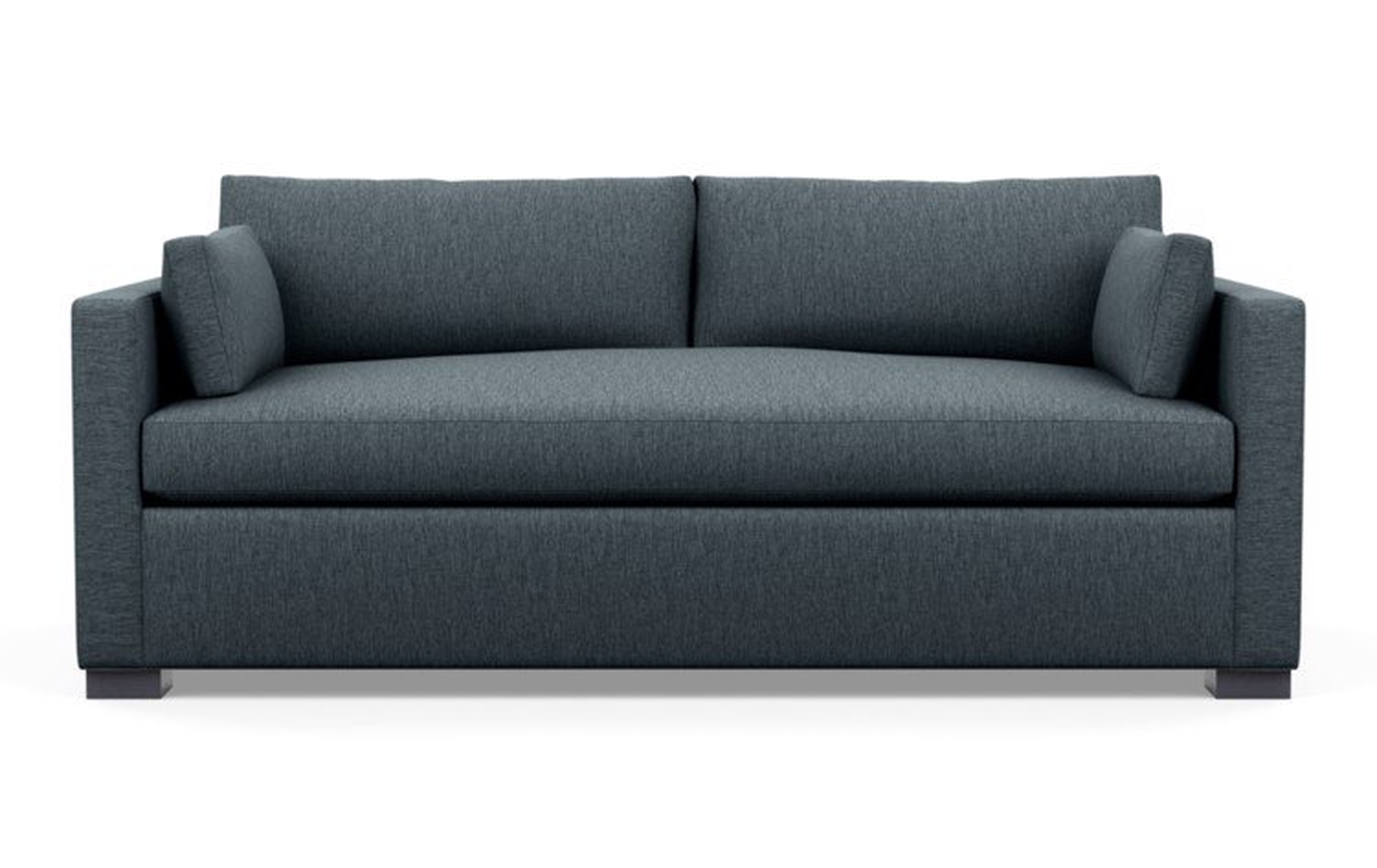 Charly Sleeper Sofa with Sleepers in Rain Fabric with matte black L Leg - Interior Define