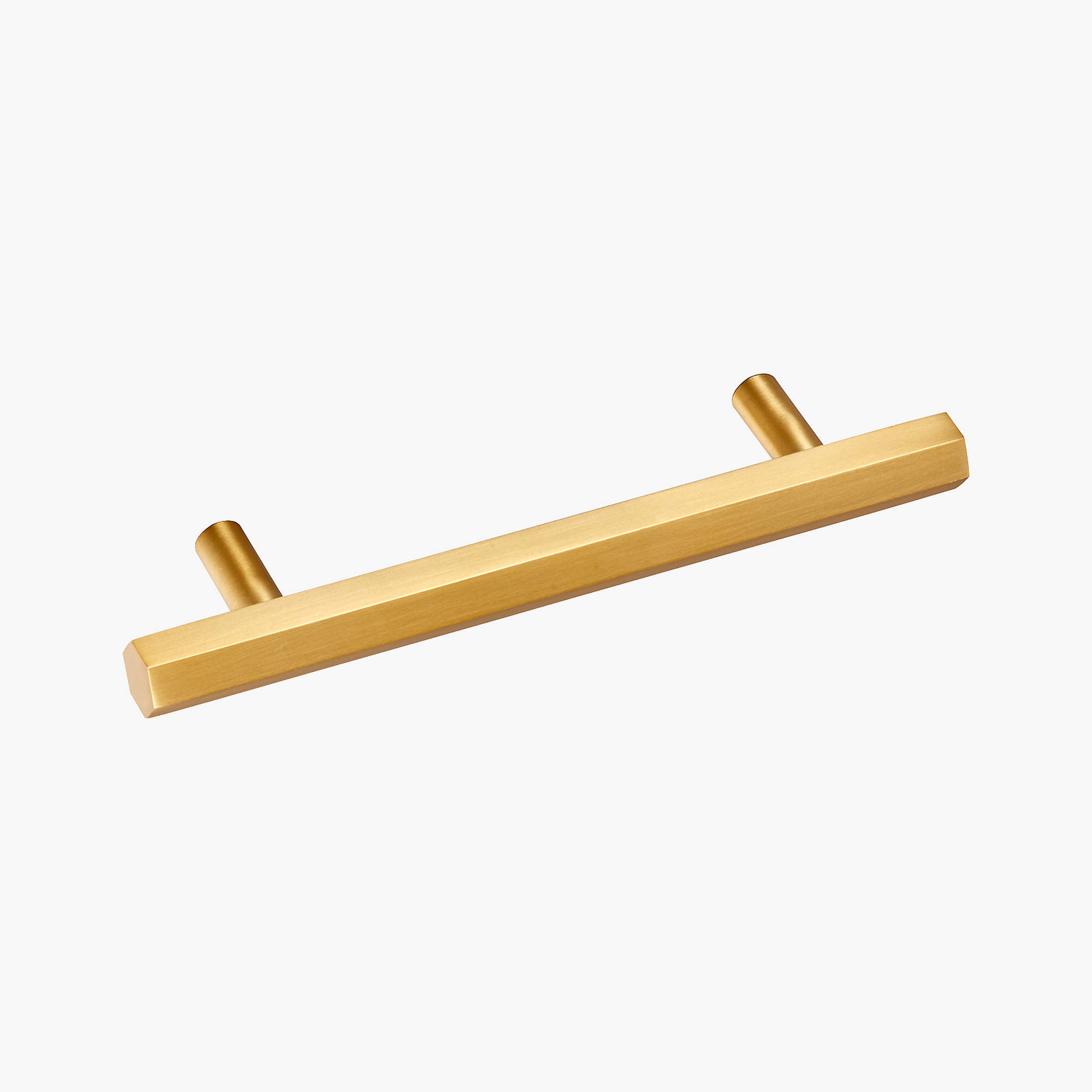 Hex Brushed Brass 5" Handle - CB2