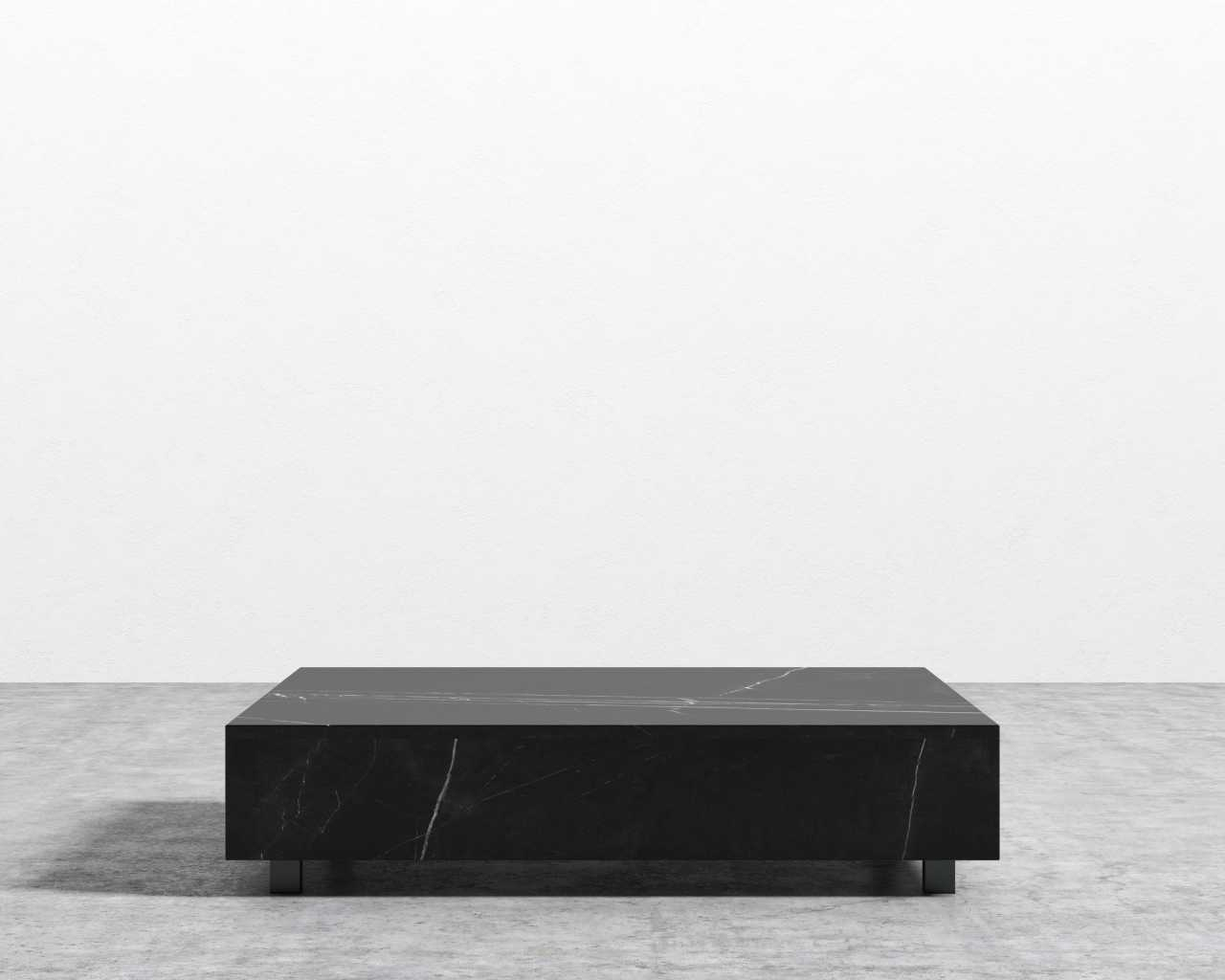 Liza Coffee Table - Black Marble, 40" x 60" - Rove Concepts