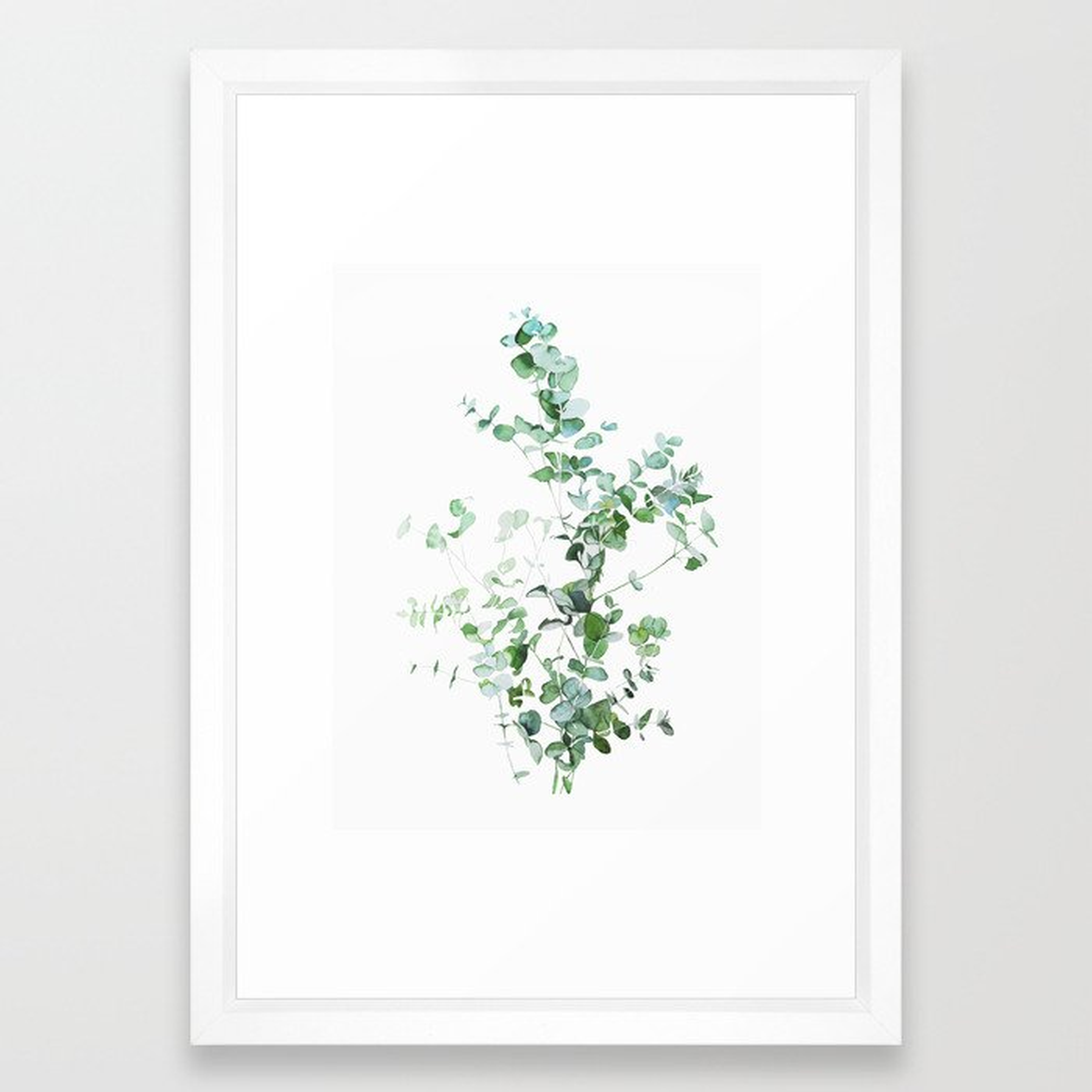 Botanical Framed Art Print White Frame - 15"x21" - Society6