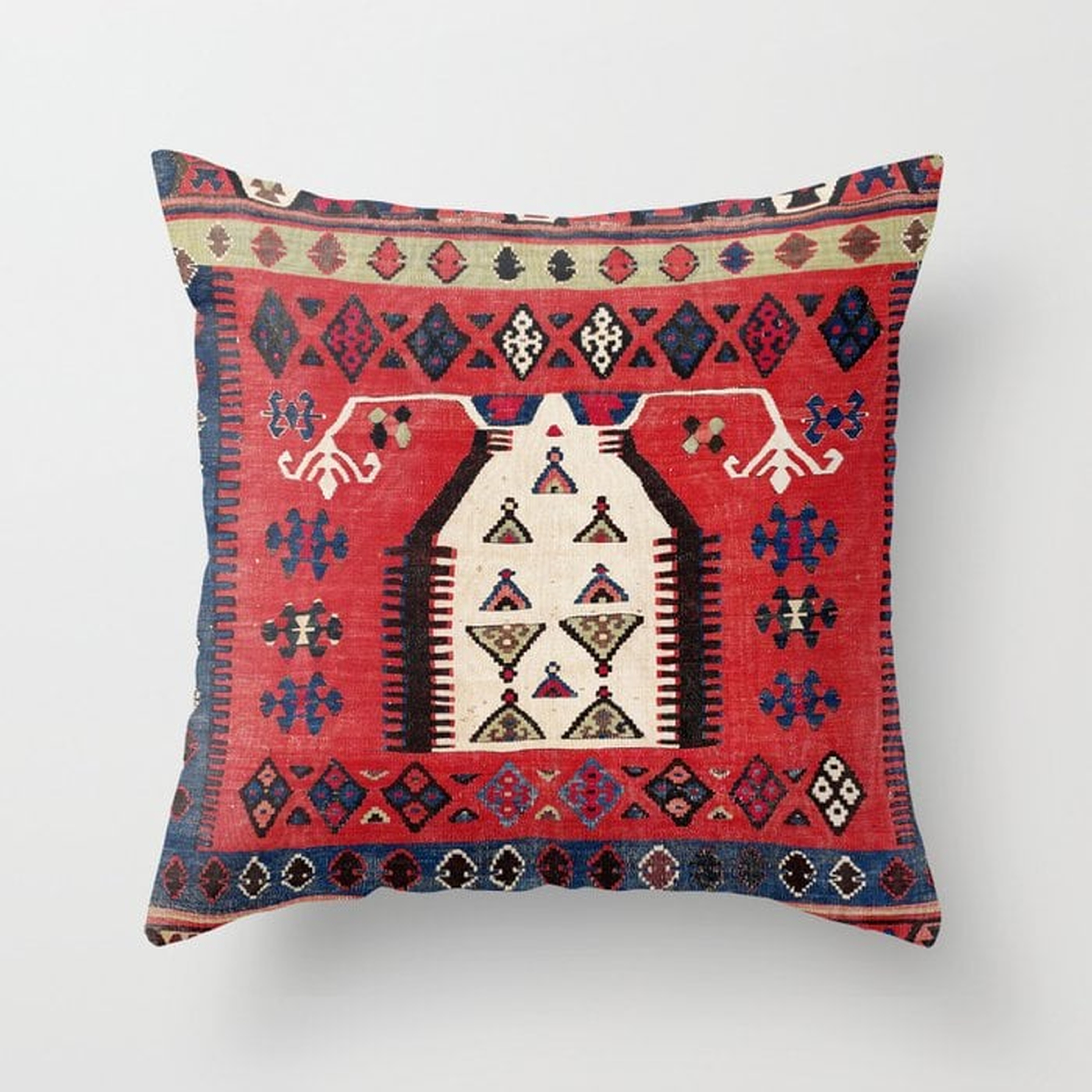 Aydinli Southwest Anatolian Niche Kilim Print Pillow - Society6
