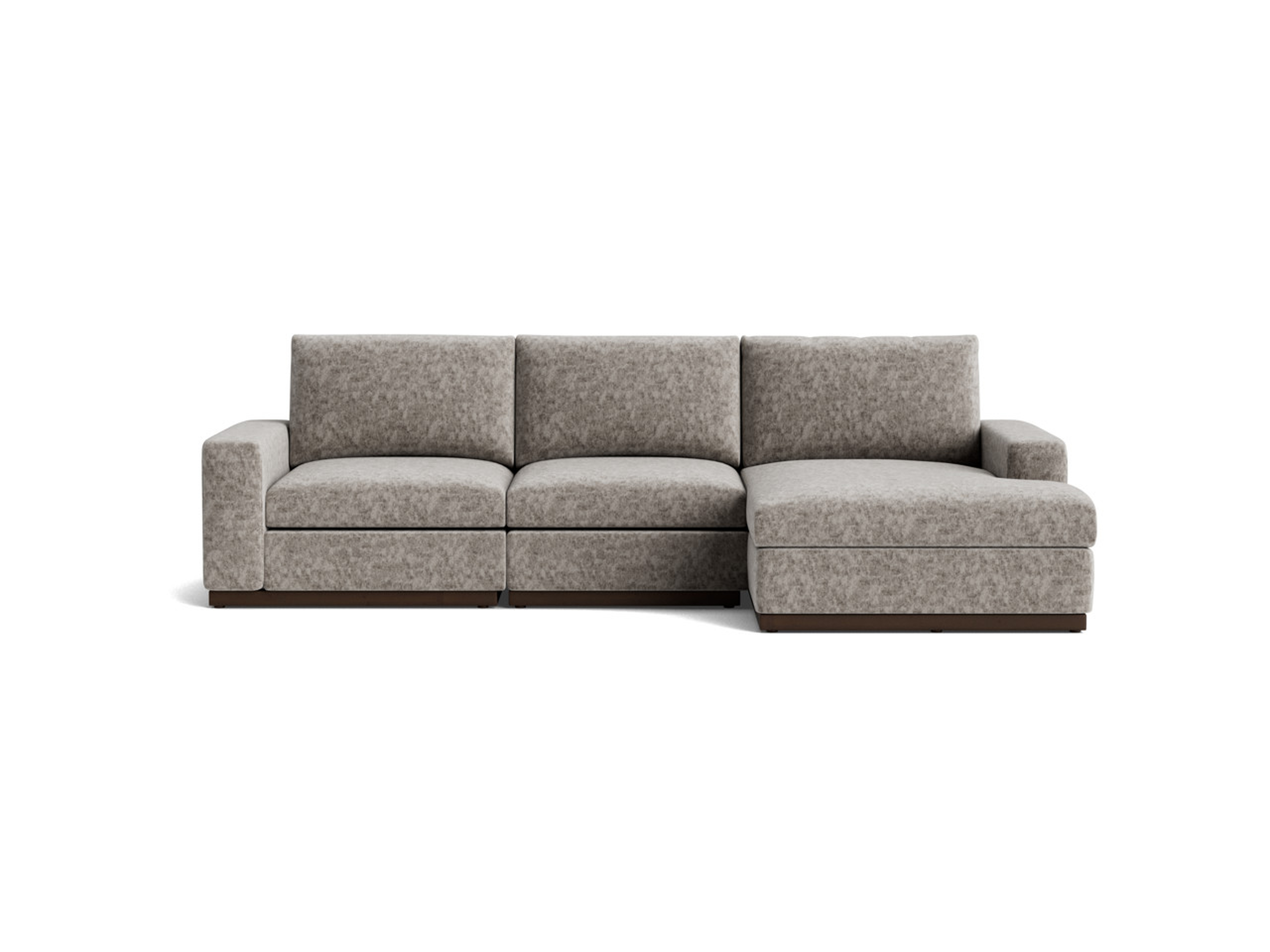 Holt Modular Sectional in Prime Stone, right arm chaise - Joybird