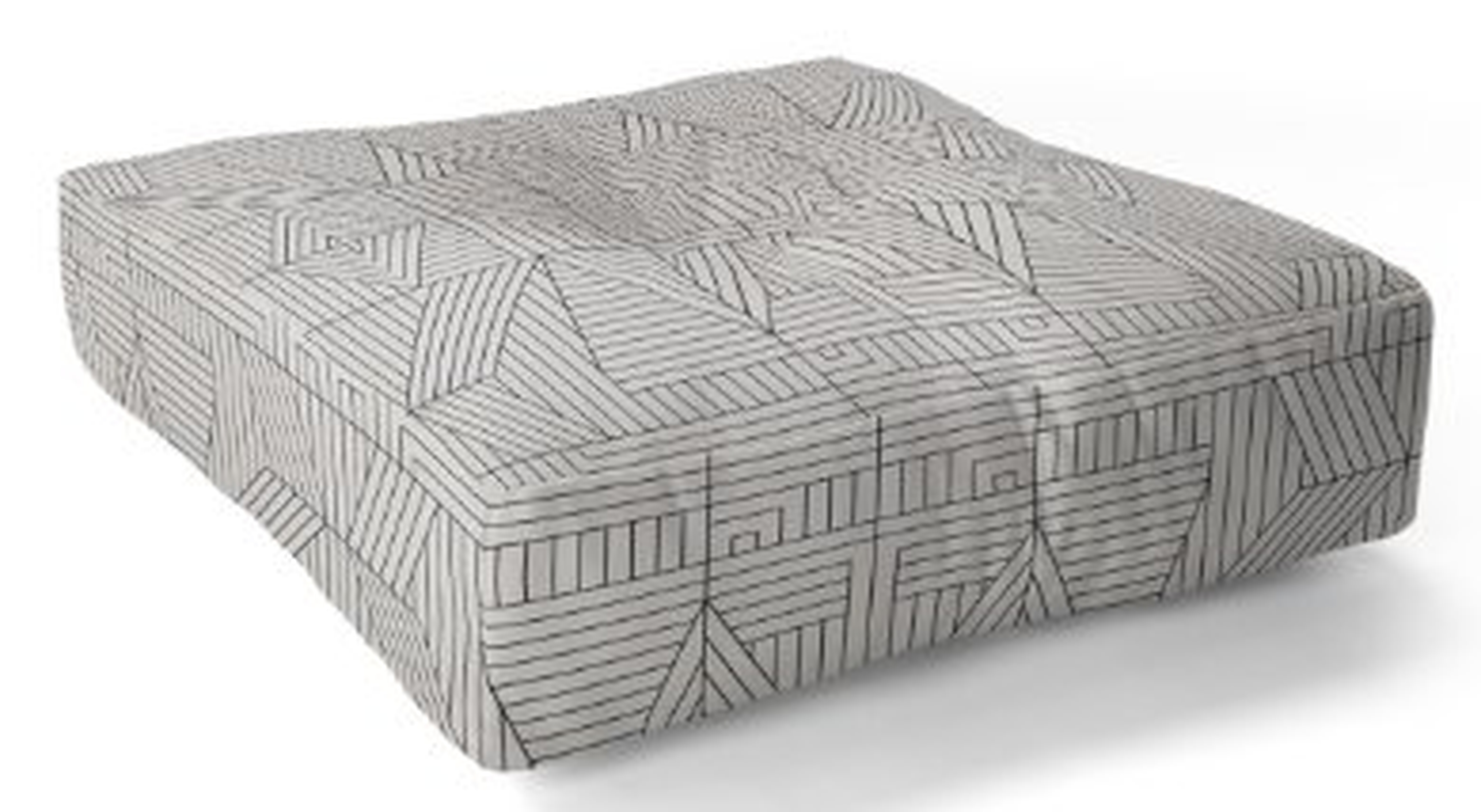 LINE MANDALA Floor Pillow Square - Wander Print Co.
