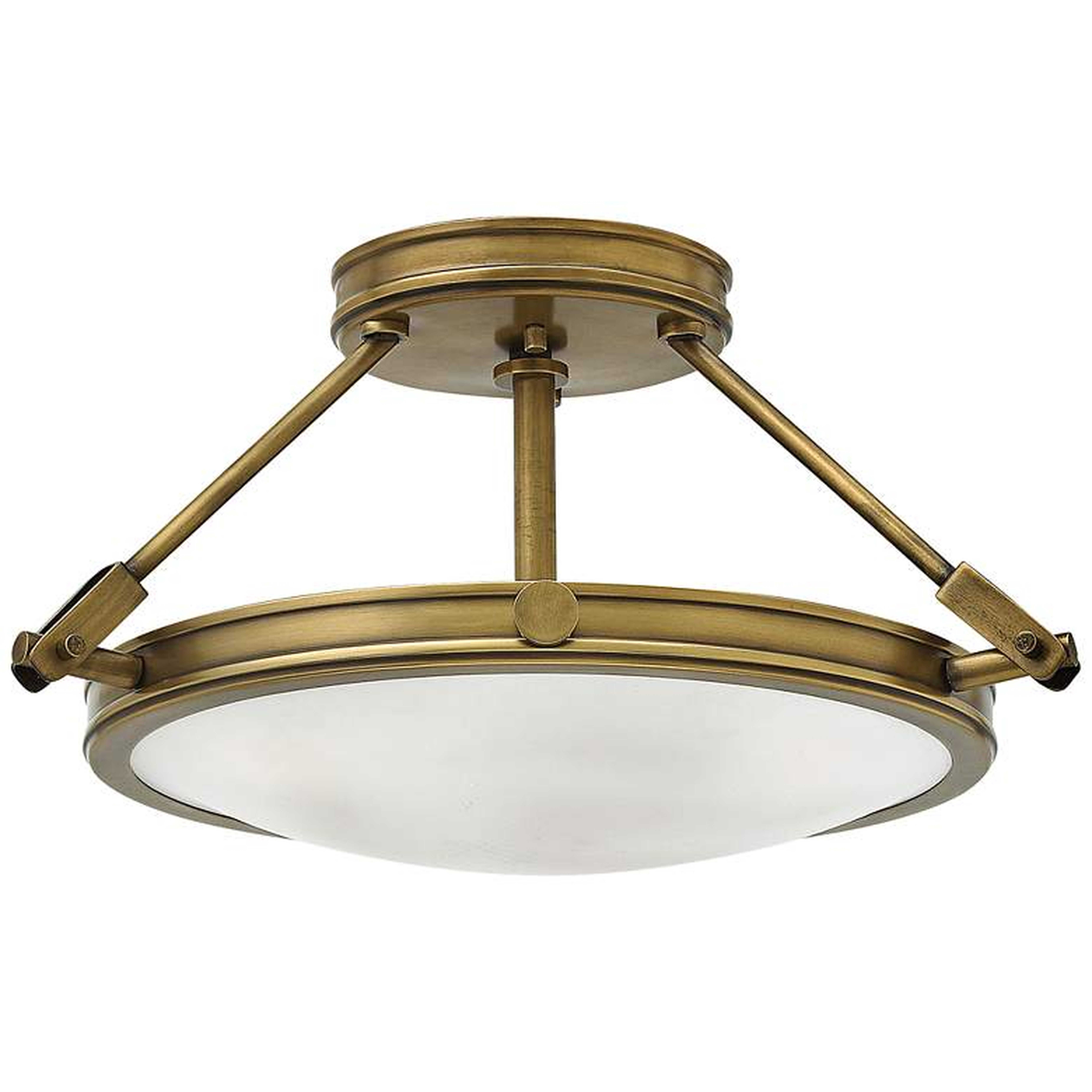 Hinkley Collier 16 1/2" High Heritage Brass Ceiling Light - Lamps Plus