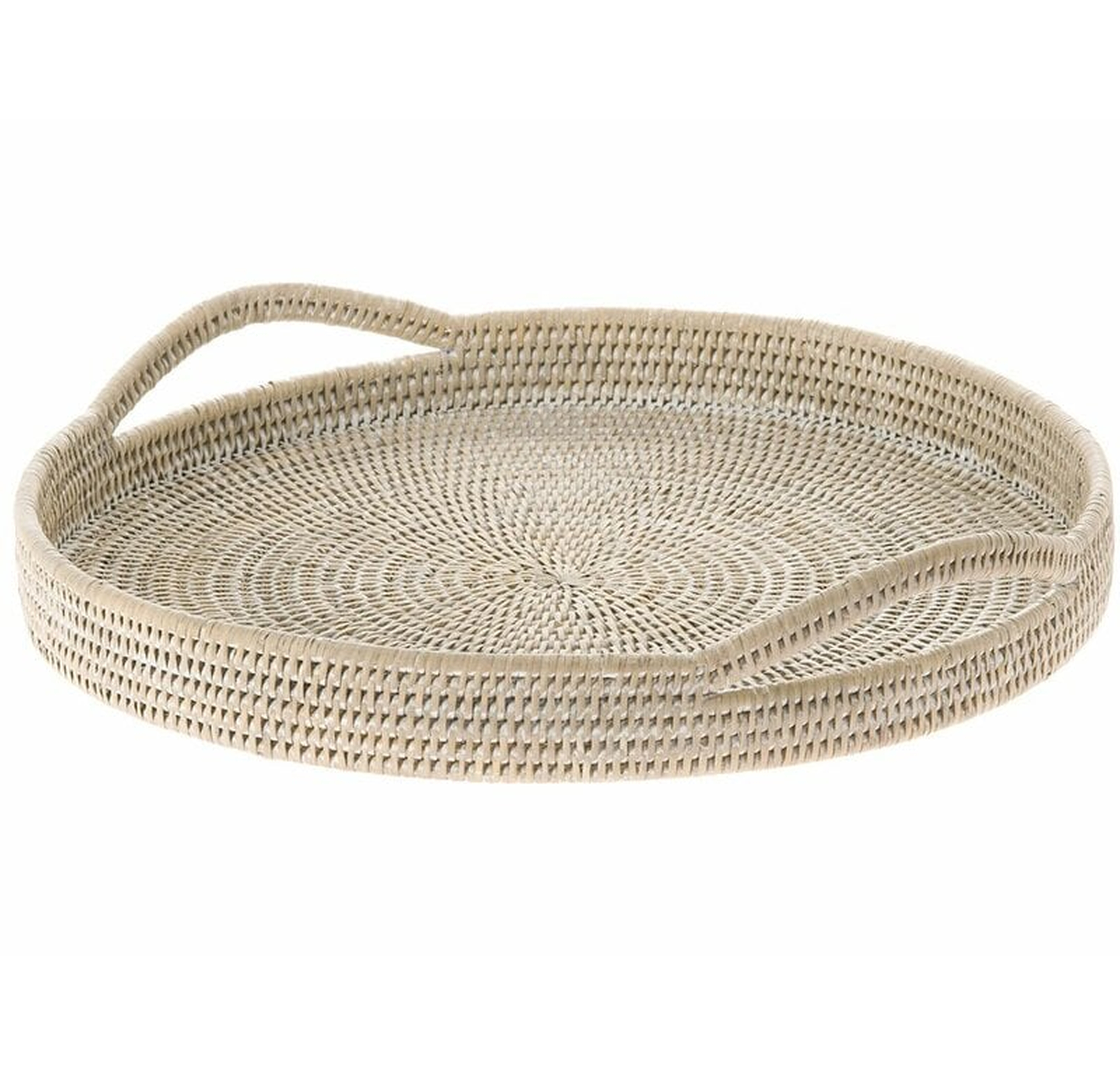 Everard Wicker Tray - Wayfair