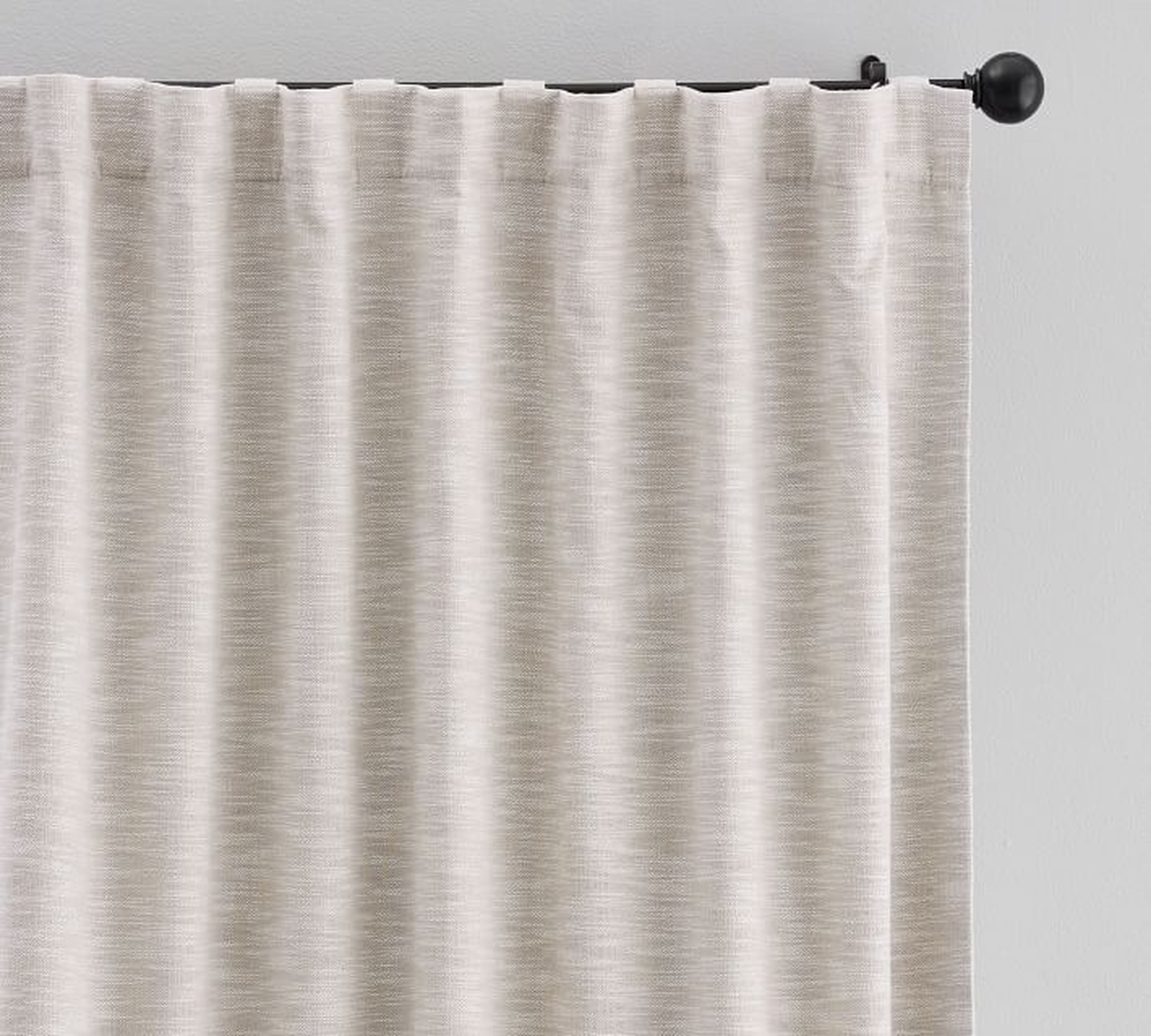 Seaton Textured Curtain, Neutral, Cotton Lining, 50" x 96" - Pottery Barn