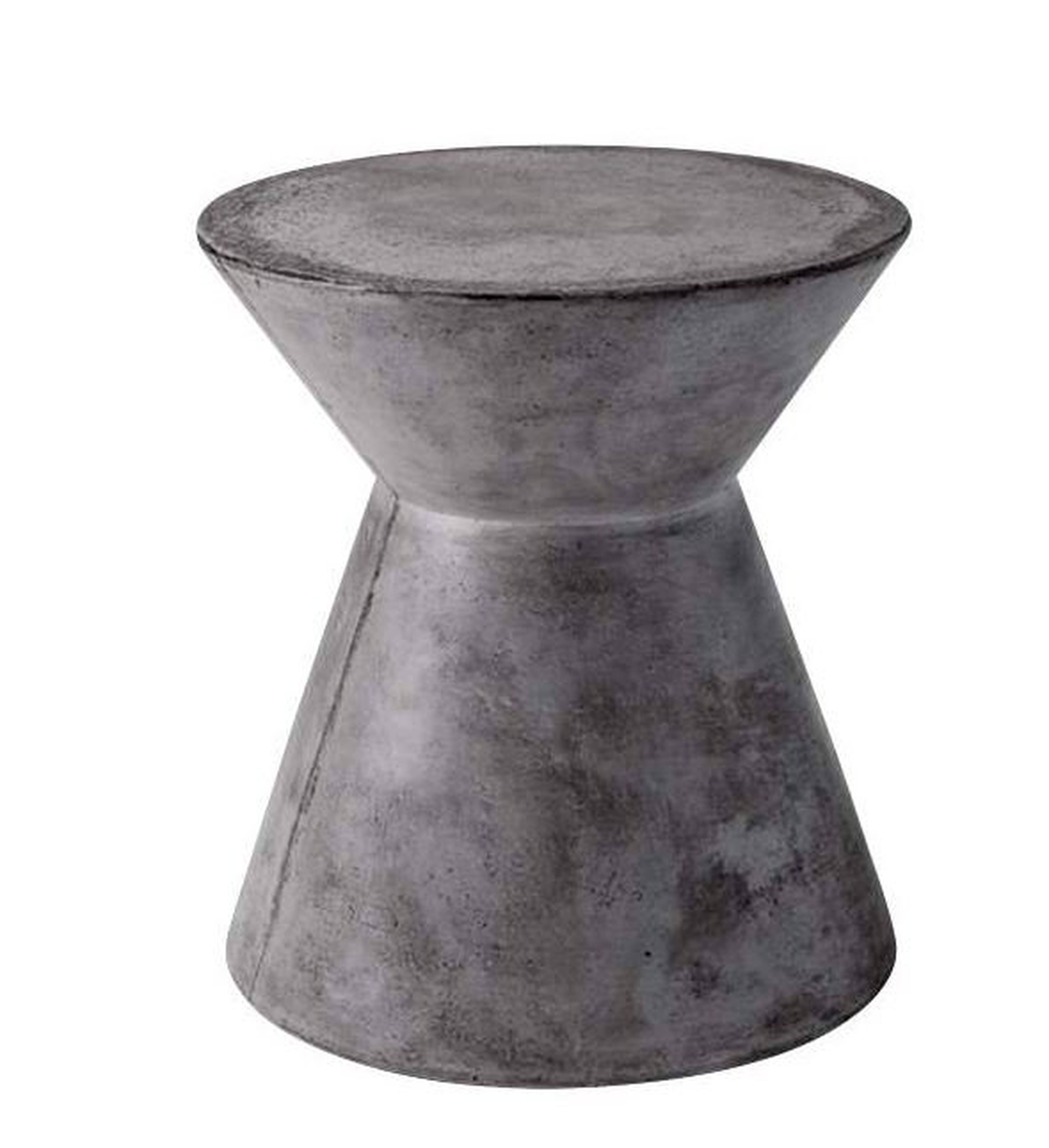 Astley Round Gray Concrete Indoor-Outdoor End Table - Lamps Plus