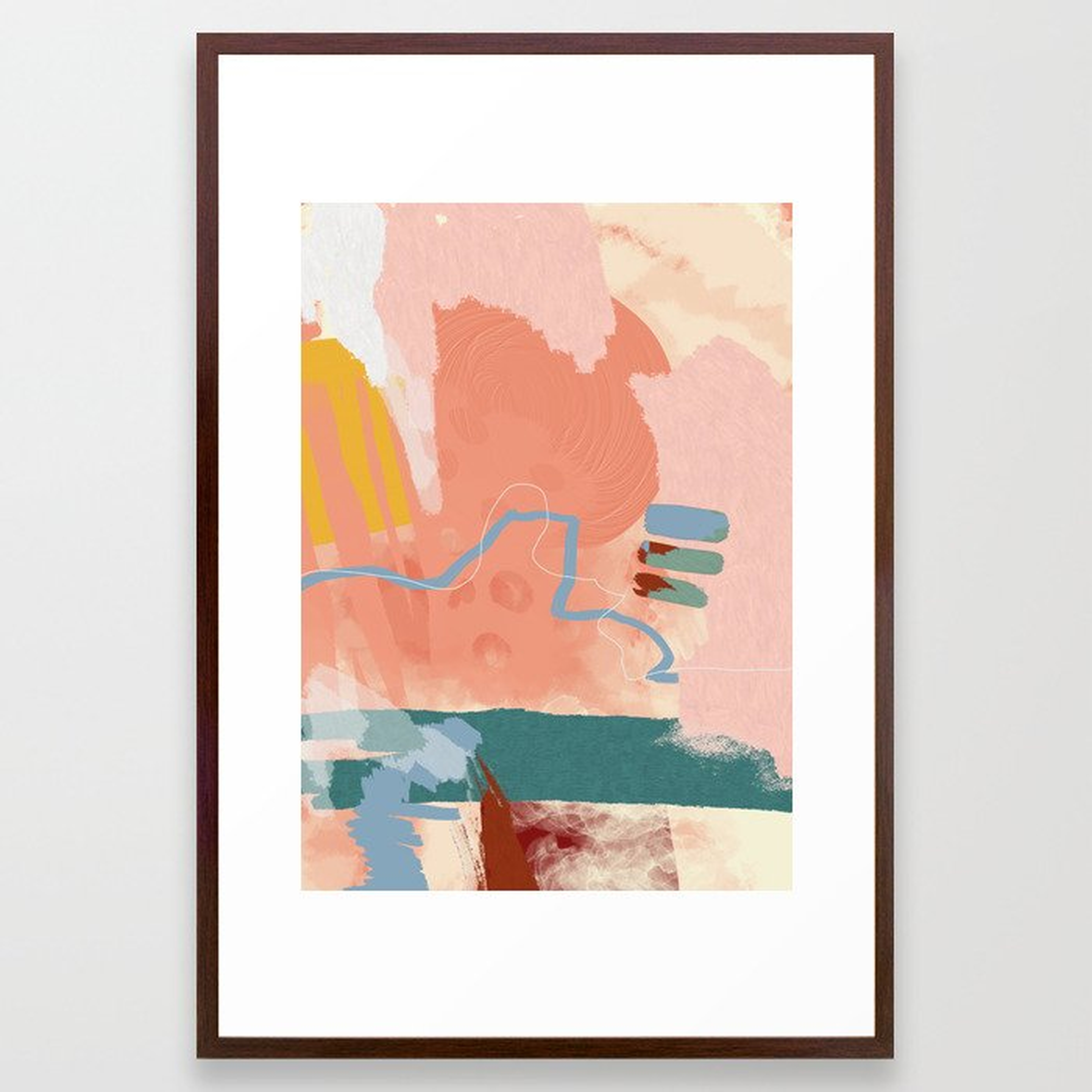 abstract brush & color study Framed Art Print - Society6