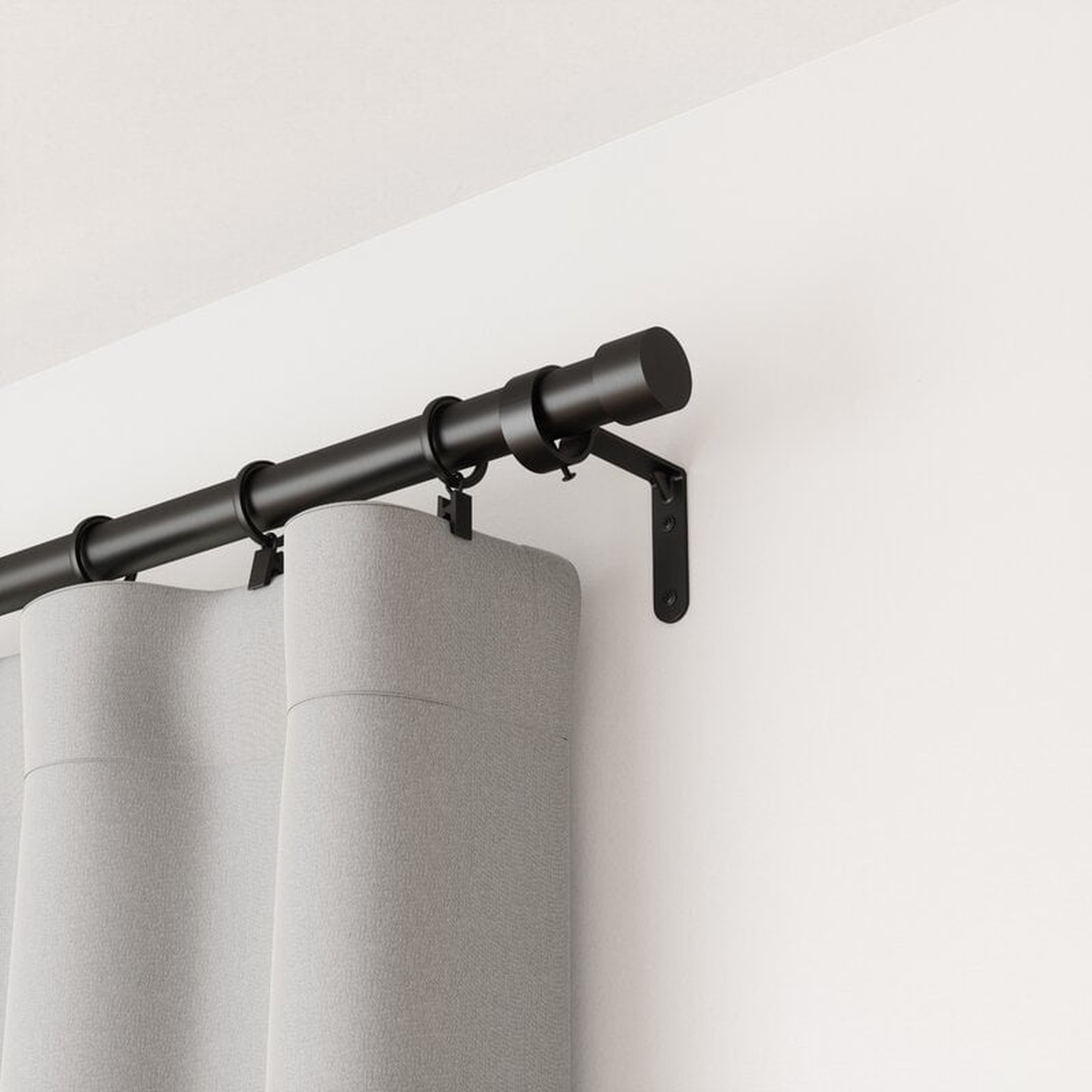 Yche Adjustable 120" to 180" 1" Single Curtain Rod - Wayfair