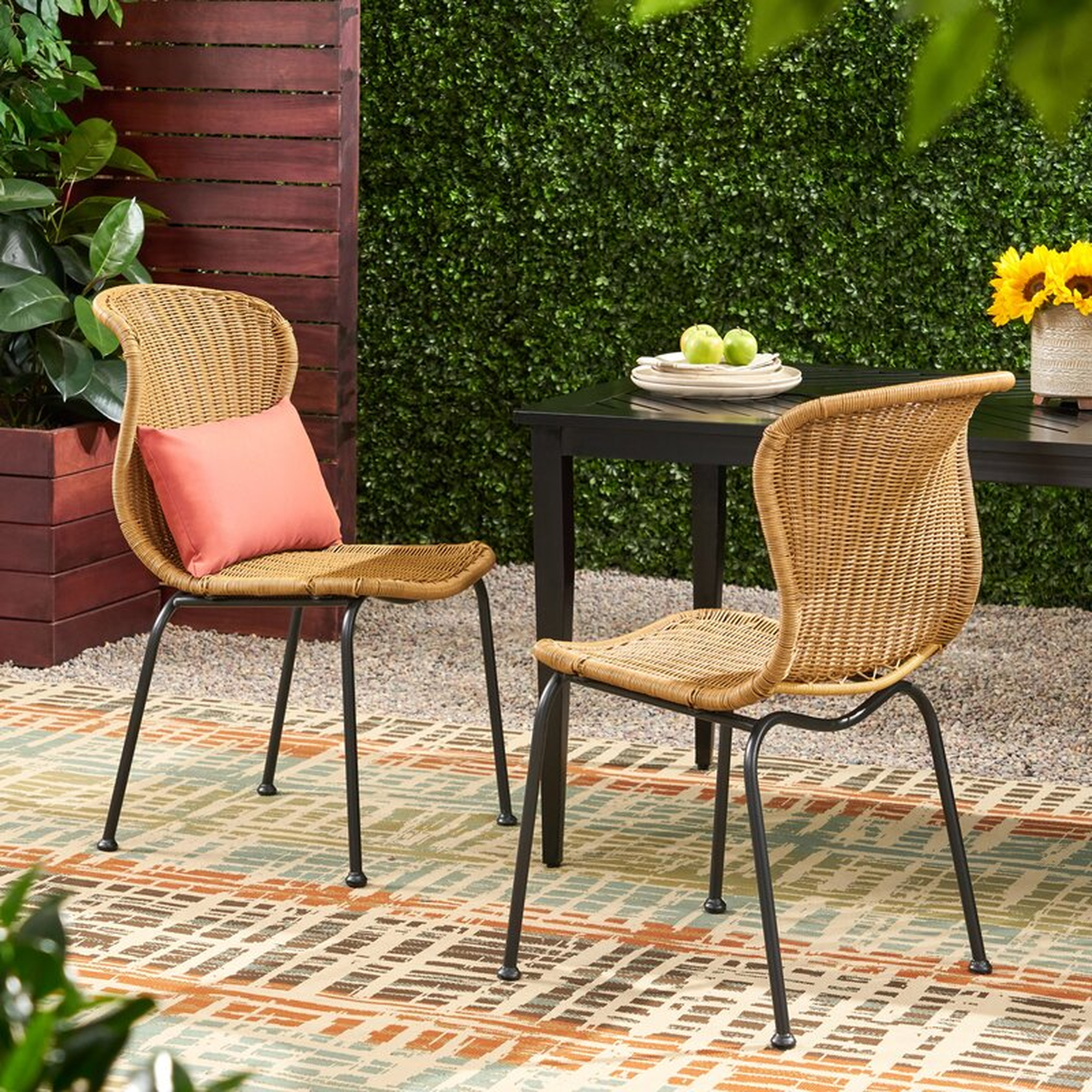 Aitken Outdoor Patio Dining Chair (Set of 2) - Wayfair