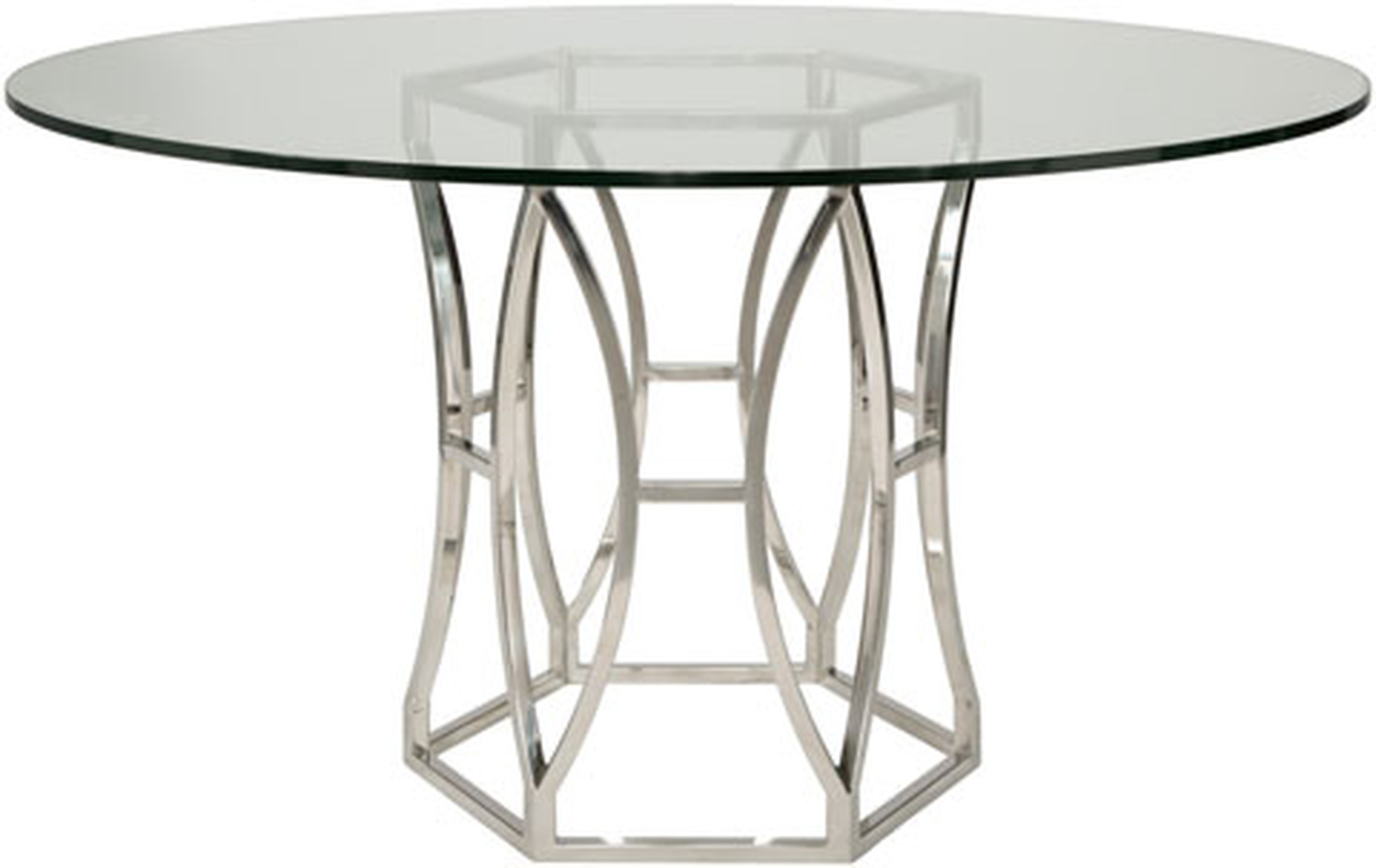 Shaw Glass Top Dining Table - Chrome - Arlo Home - Arlo Home