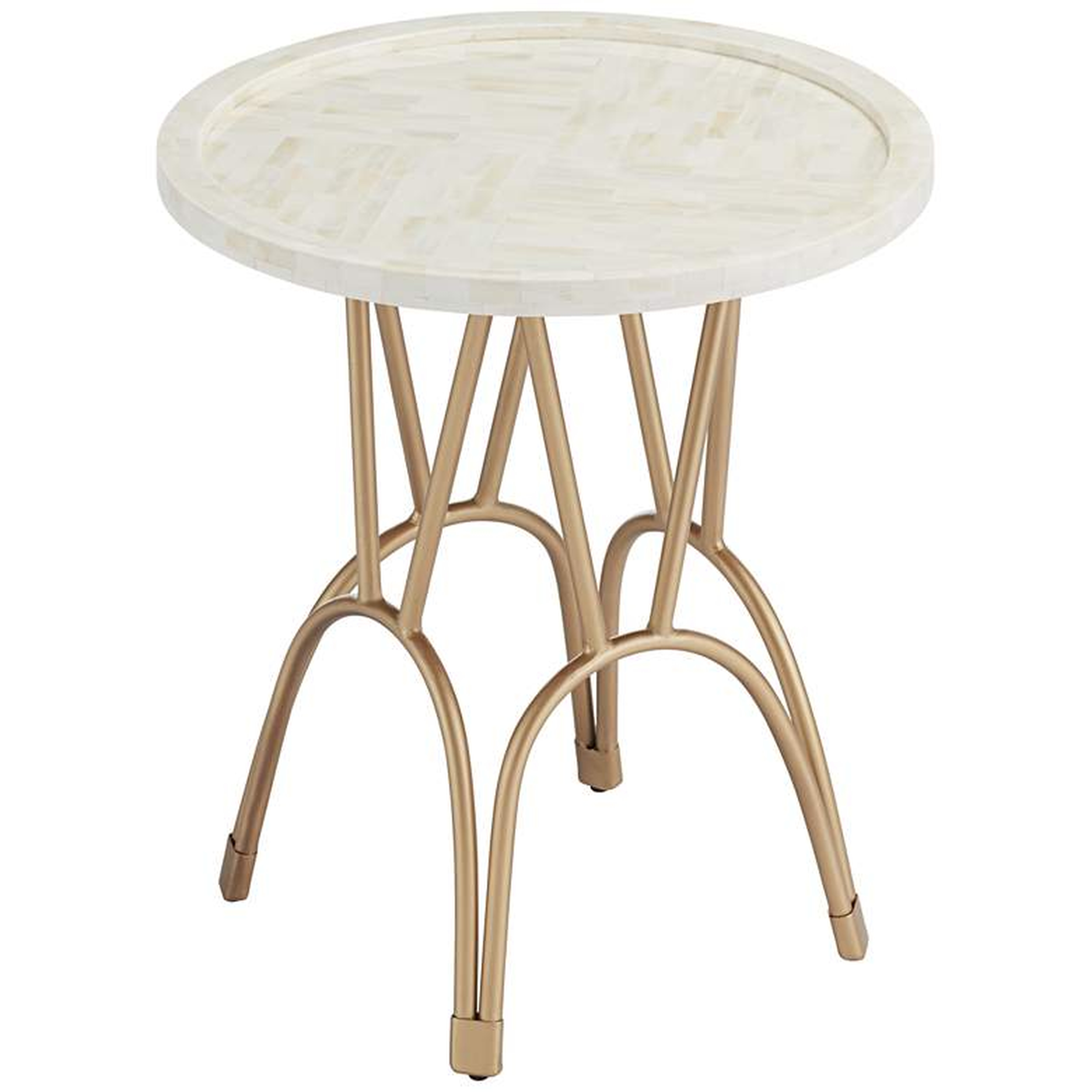 Osso Gold Mosaic Bone Accent Table - Style # 76X46 - Lamps Plus