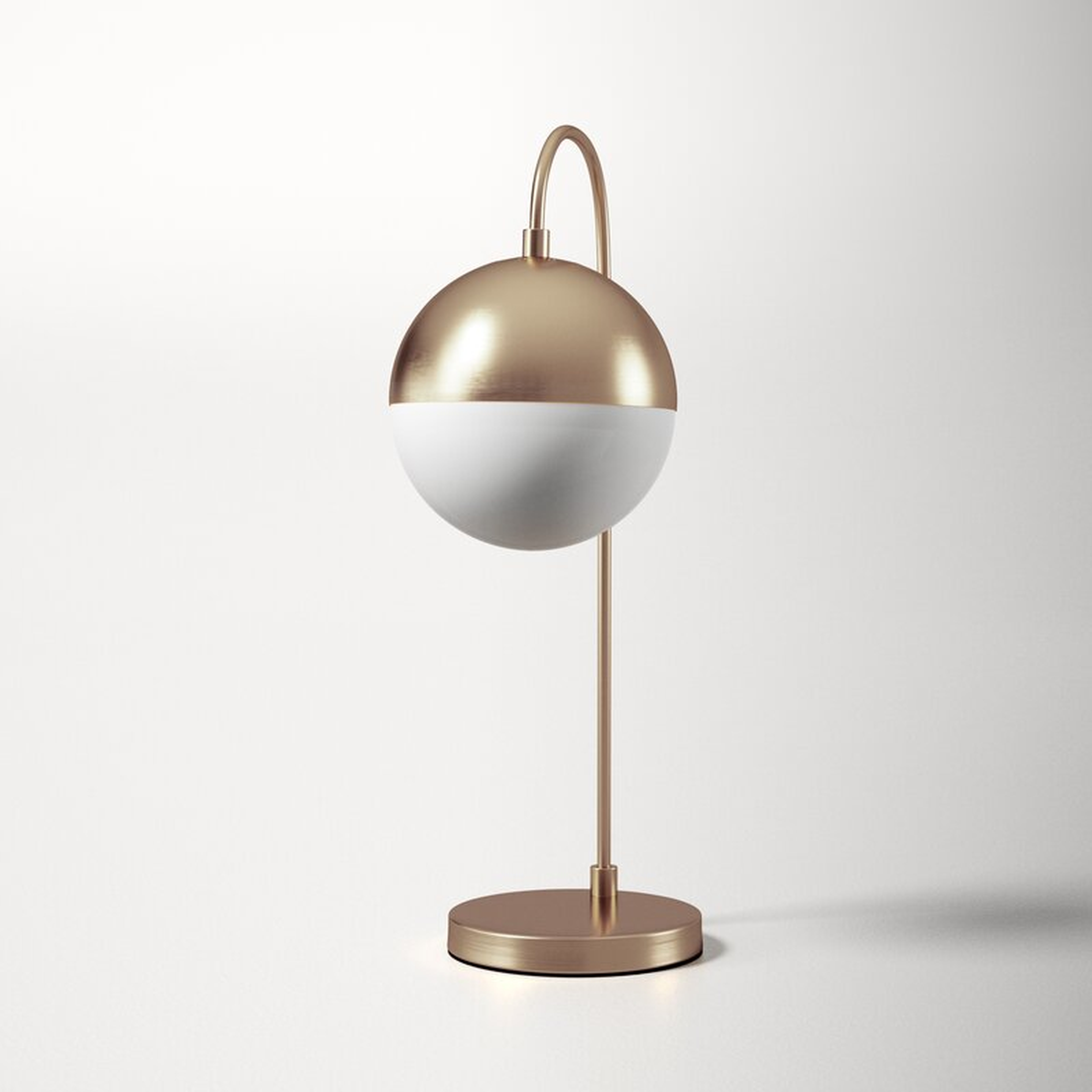 Jaquelin 20.5" Brass Gold/Black Desk Lamp - Wayfair