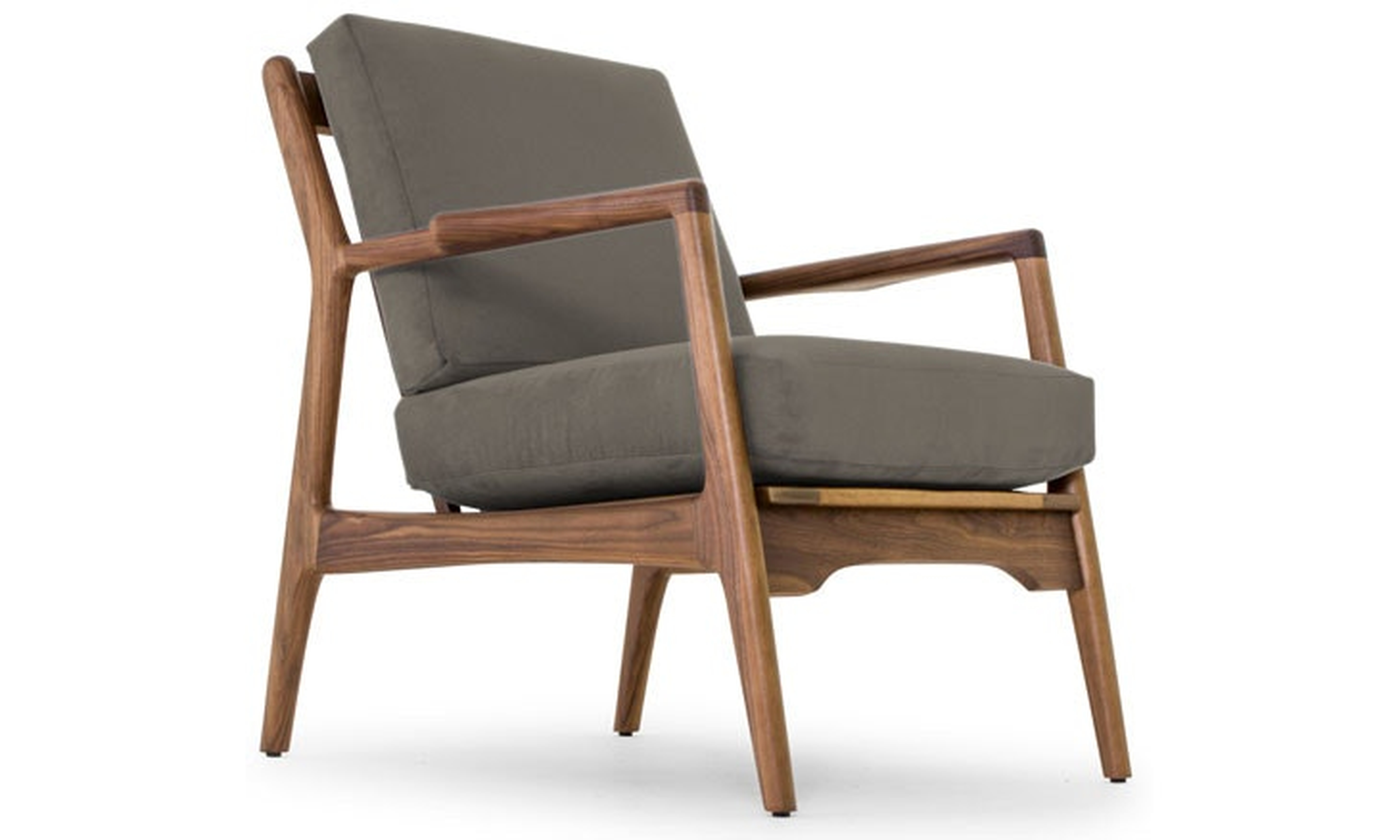 Collins Chair Shown In Cordova Eclipse Fabric And Walnut Wood - Joybird
