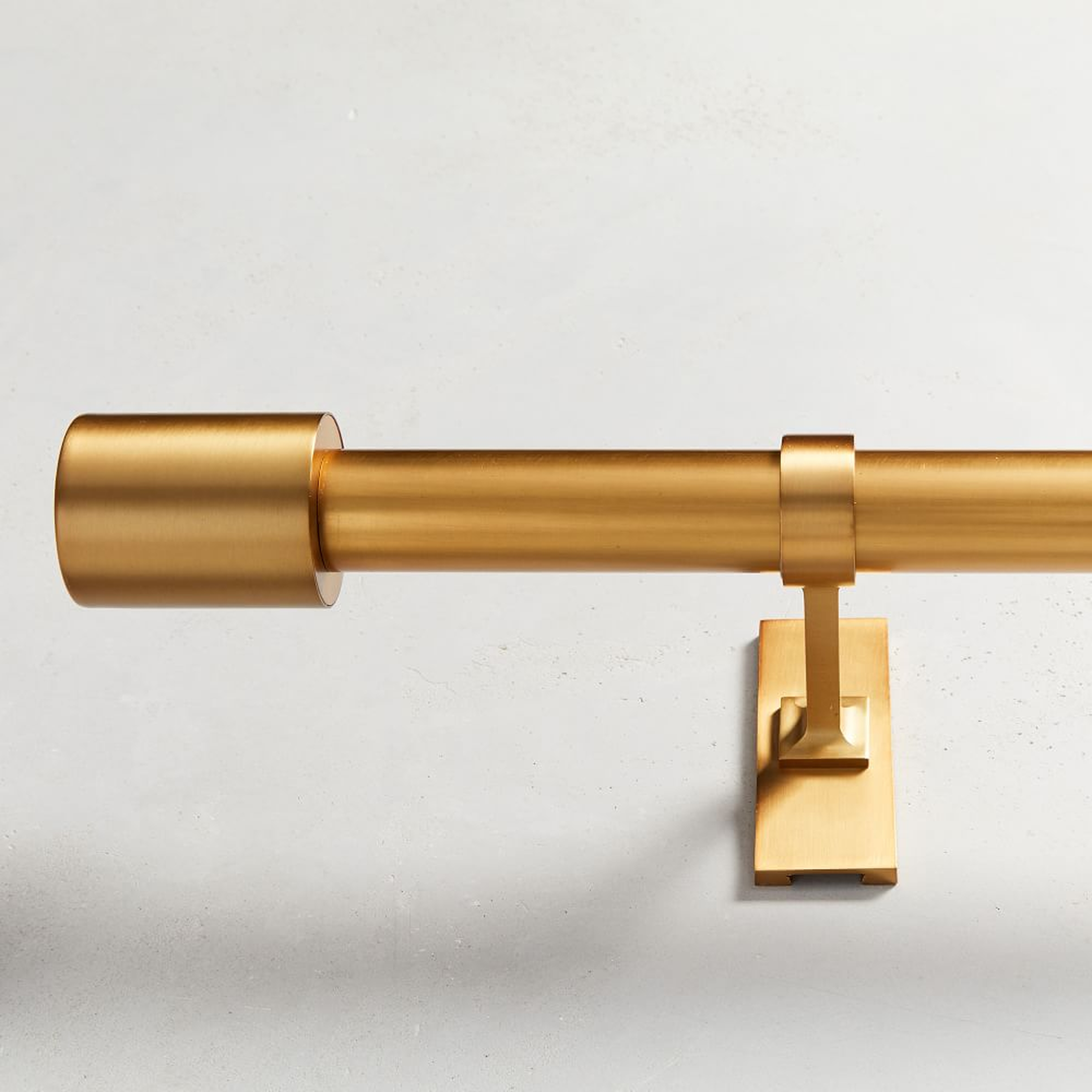Oversized Metal Rod, Antique Brass, 108"-144" - West Elm
