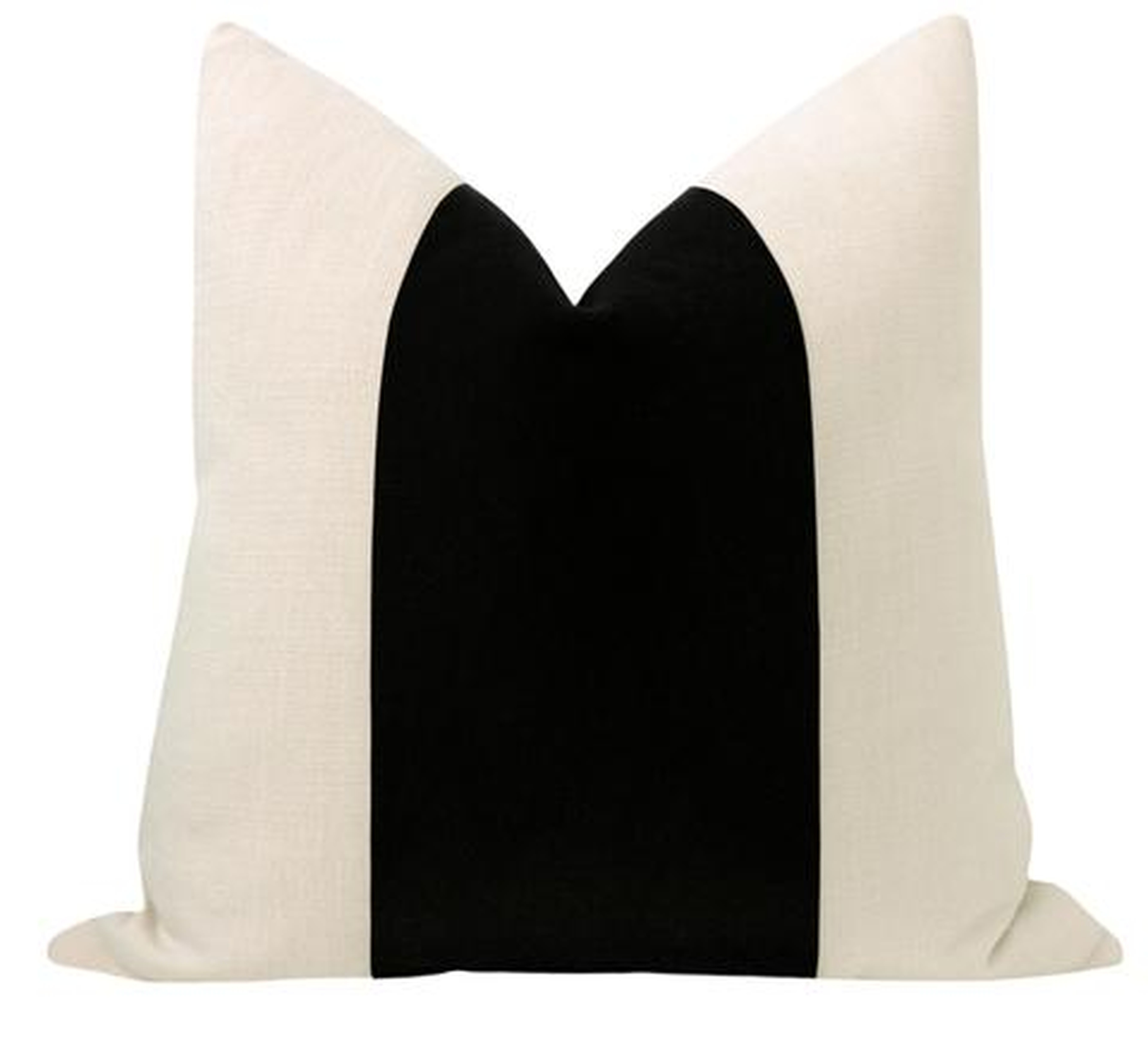 12" x 18" Panel Mohair Velvet Pillow Cover, Caviar - Little Design Company
