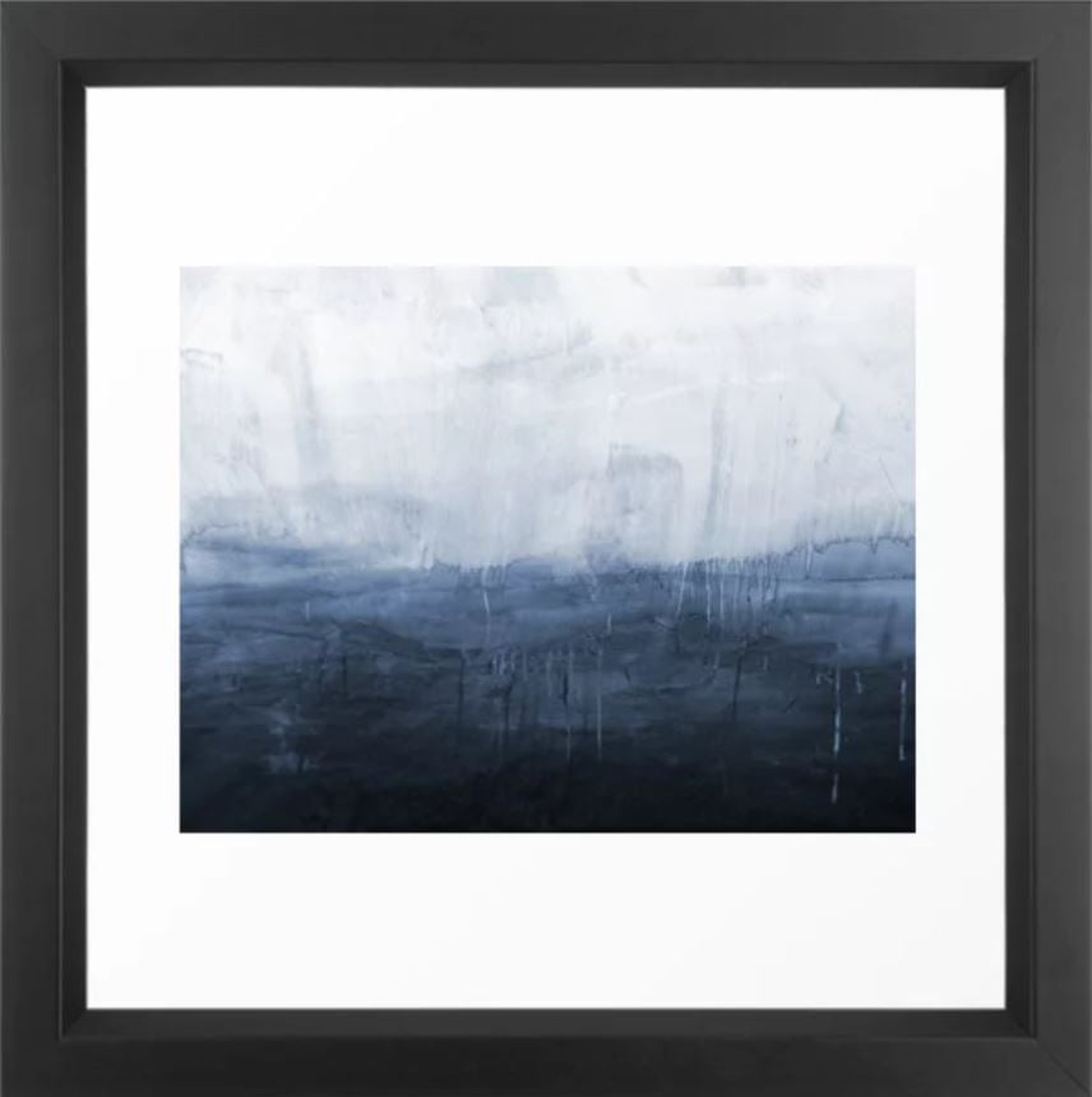 The Storm - Ocean Painting Framed Art Print, 12 X 12, Vector Black - Society6